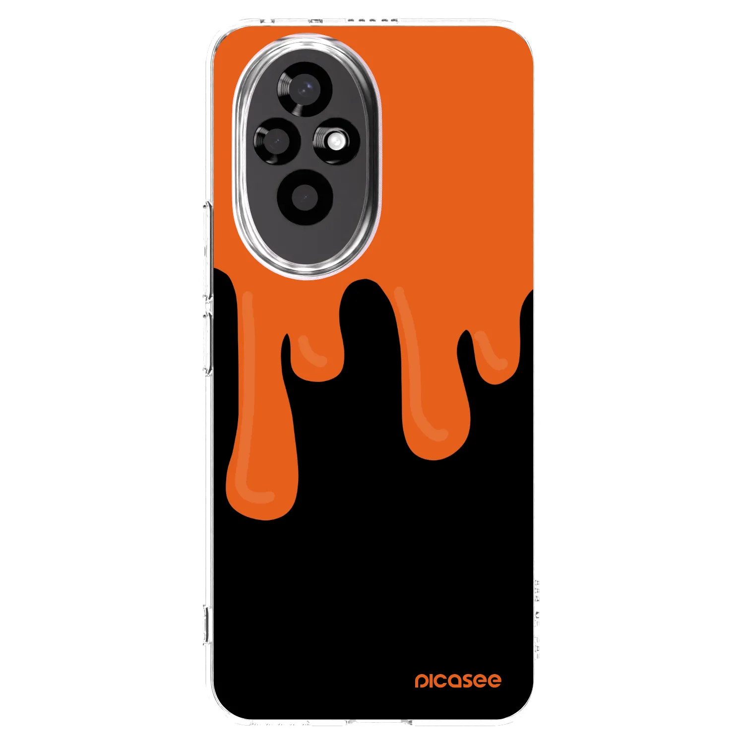 Picasee silikonska prozirna maskica za Honor 200 5G - Orange spooky