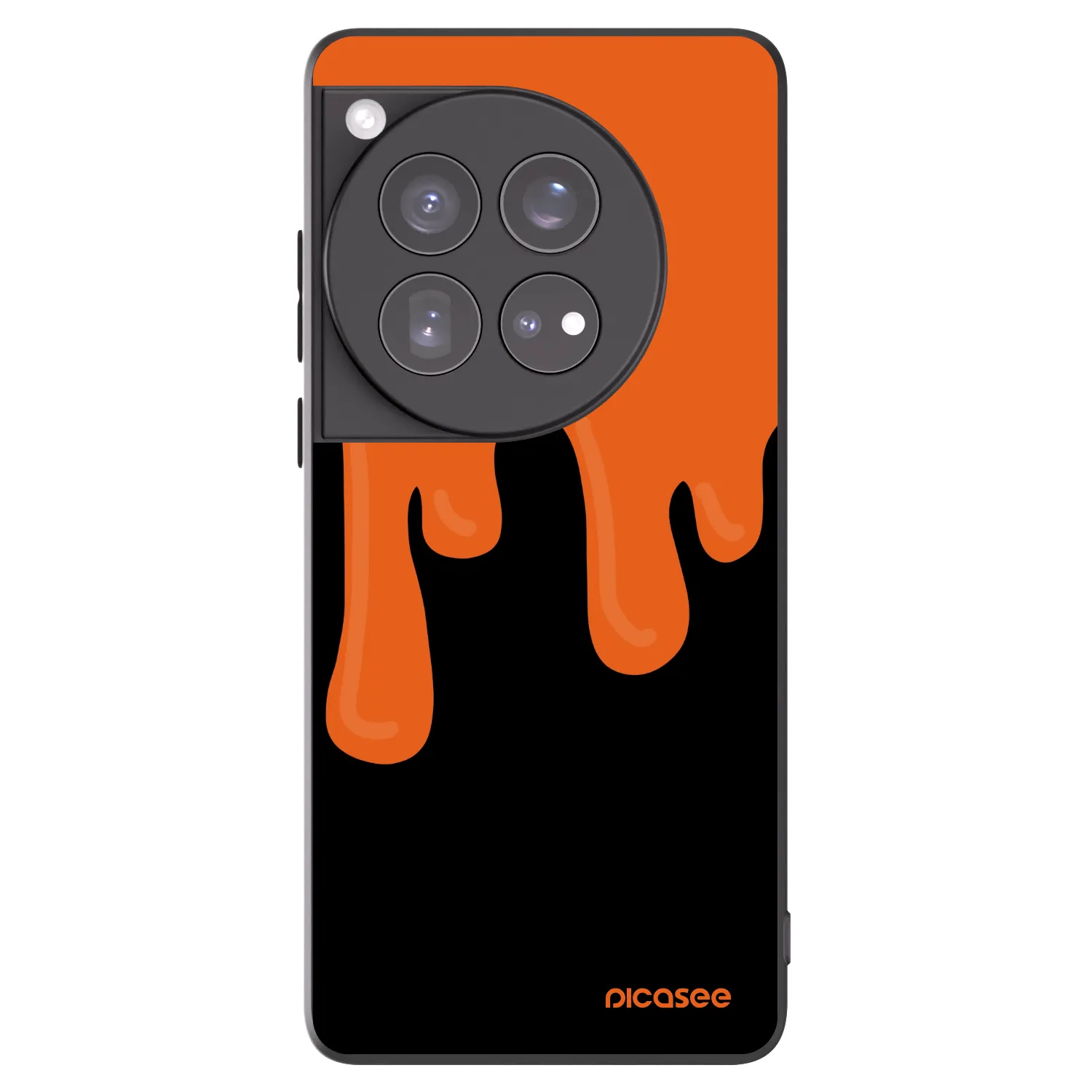 Picasee crna silikonska maskica za OnePlus 12 5G - Orange spooky