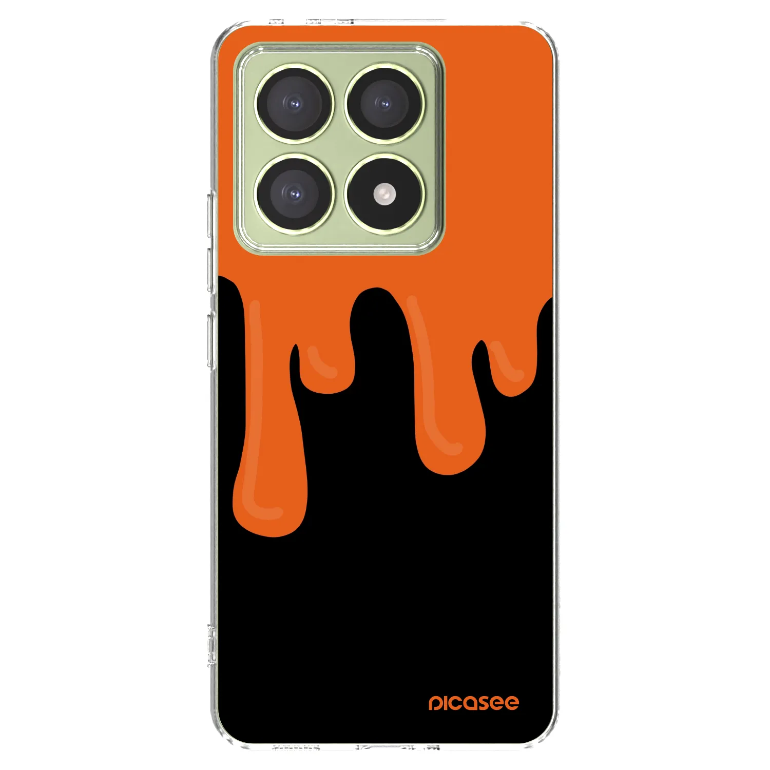 Picasee silikonska prozirna maskica za Xiaomi 14T - Orange spooky