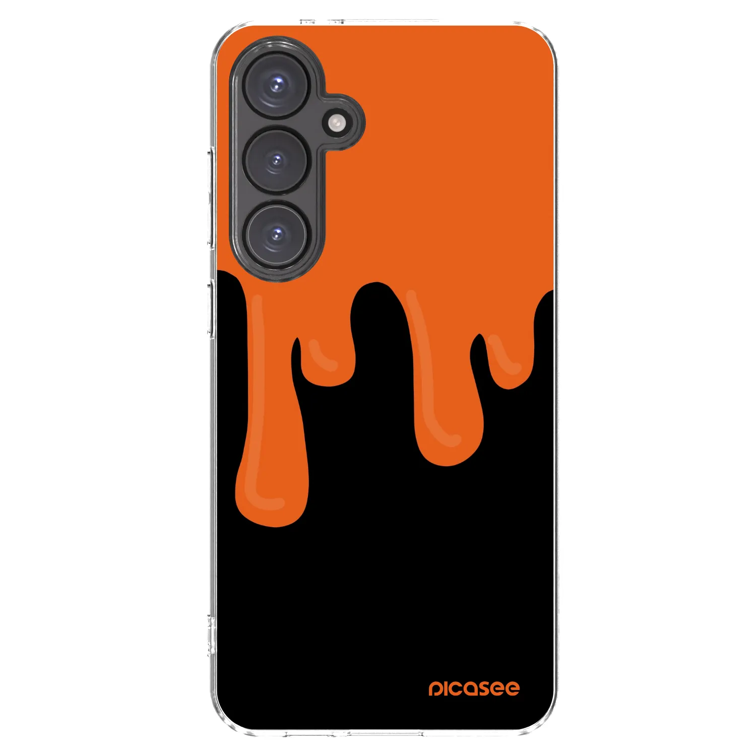 Picasee silikonska prozirna maskica za Samsung Galaxy S24 FE S721B - Orange spooky