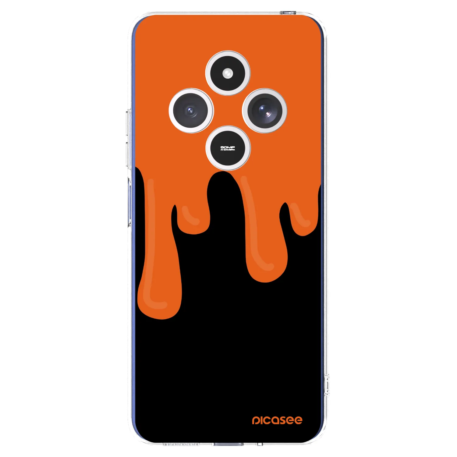 Picasee silikonska prozirna maskica za Xiaomi Redmi 14C - Orange spooky