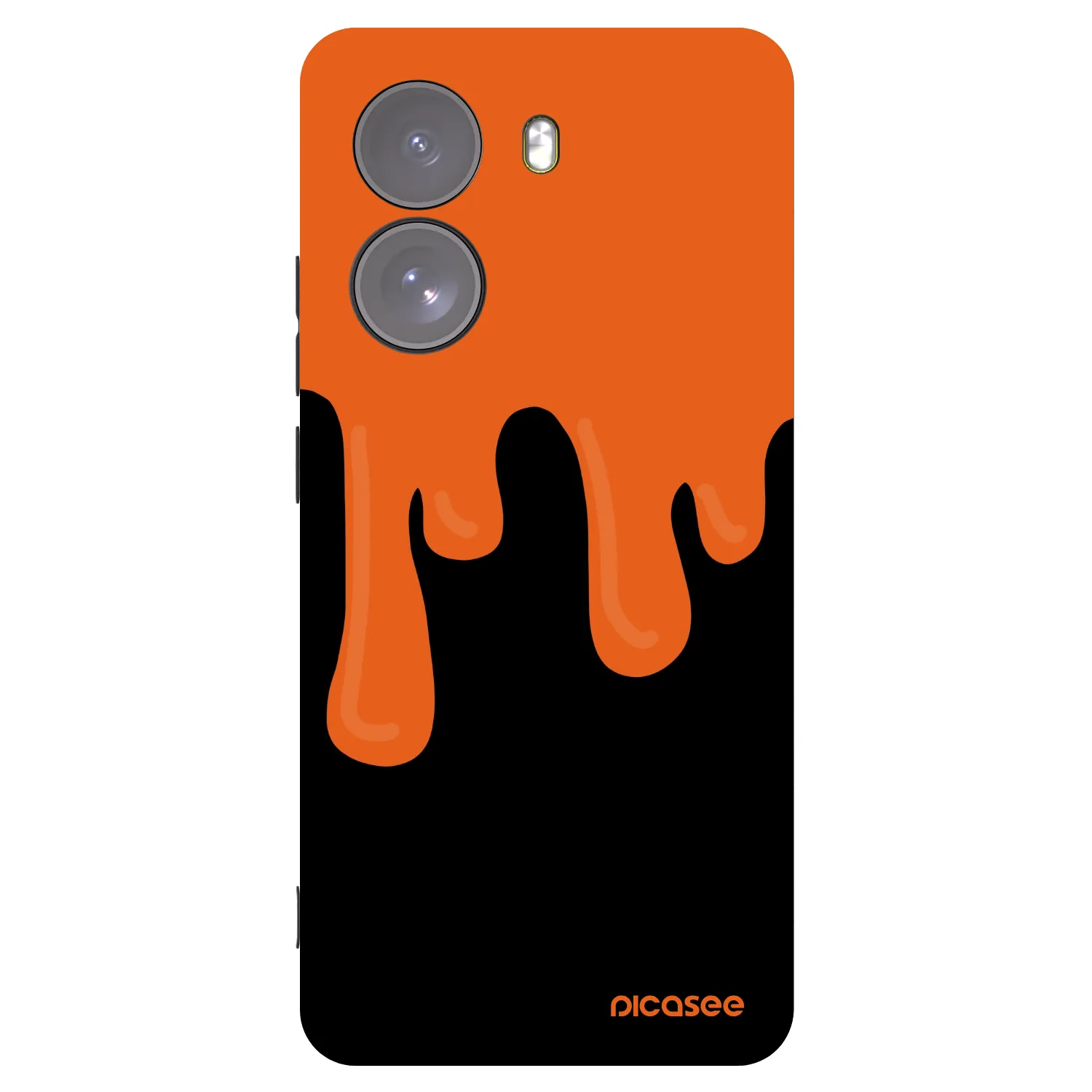 Picasee crna silikonska maskica za Xiaomi Poco X7 - Orange spooky