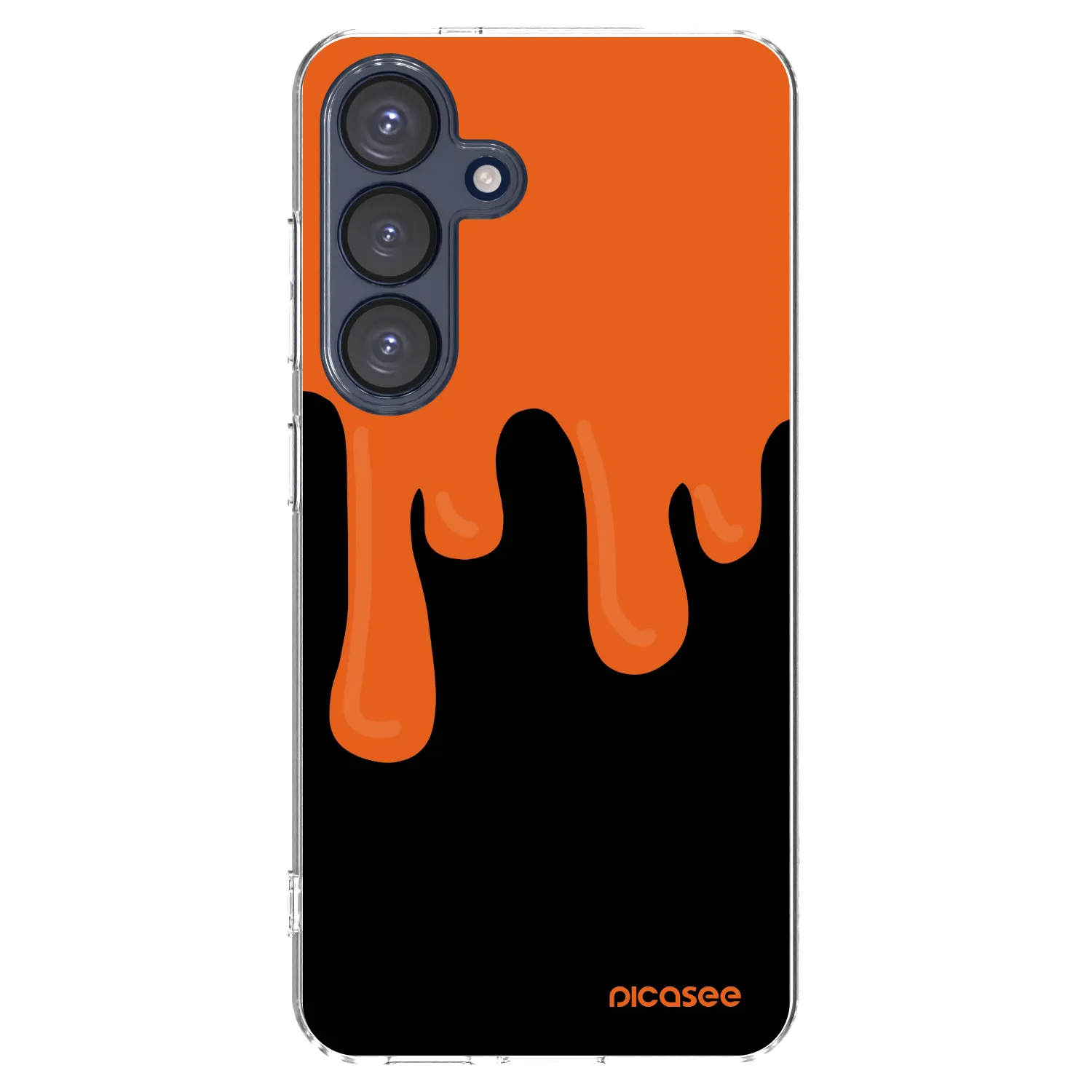 Picasee silikonska prozirna maskica za Samsung Galaxy S25 5G - Orange spooky