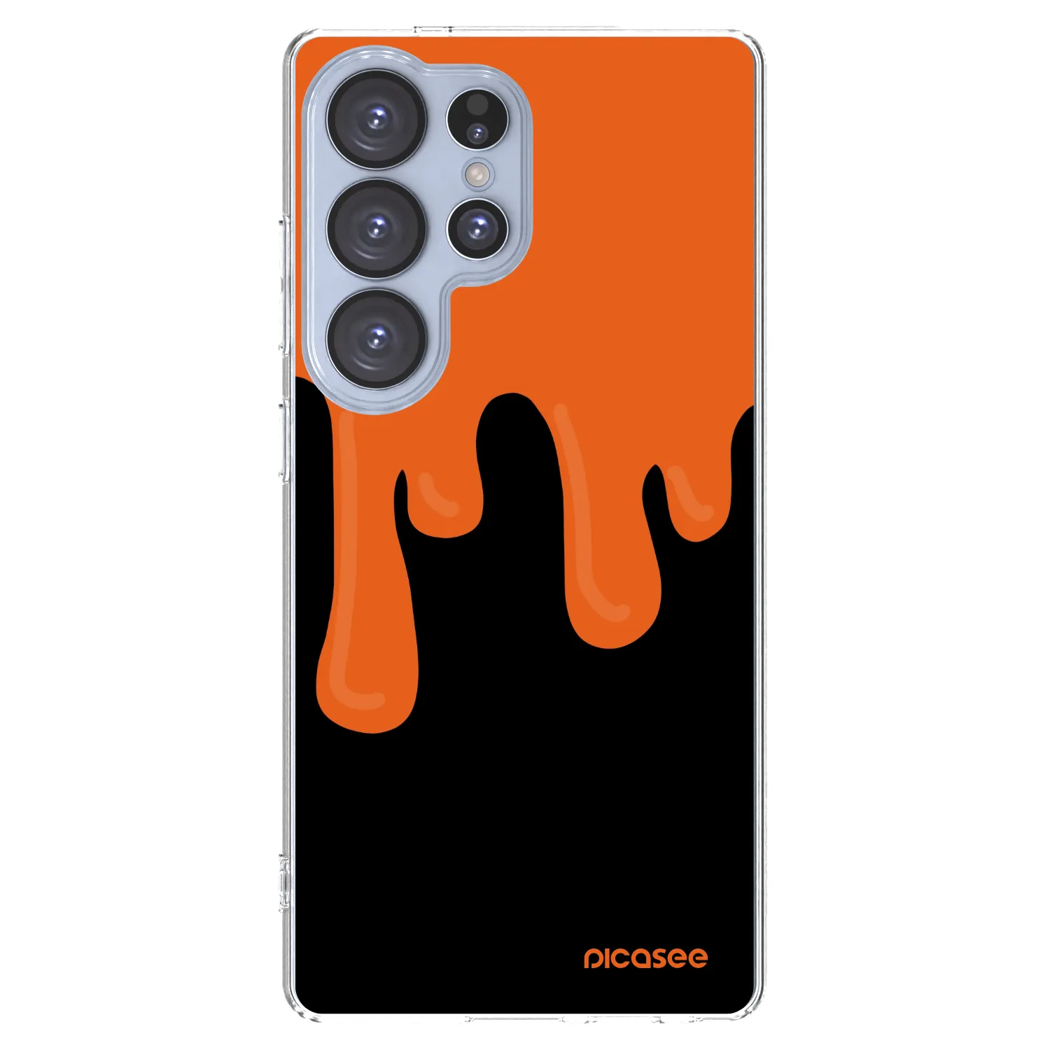Picasee silikonska prozirna maskica za Samsung Galaxy S25 Ultra 5G - Orange spooky