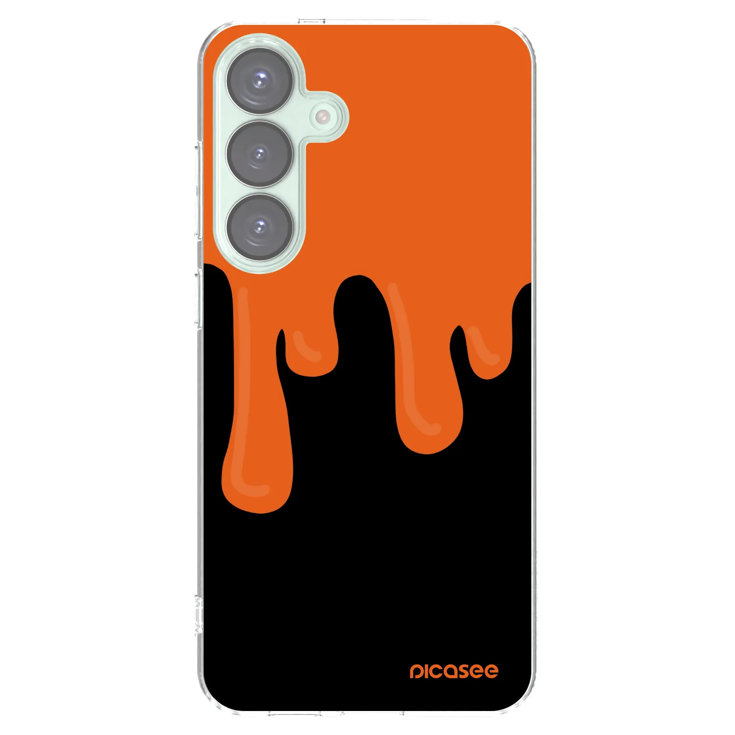 Picasee silikonska prozirna maskica za Samsung Galaxy S25+ 5G - Orange spooky