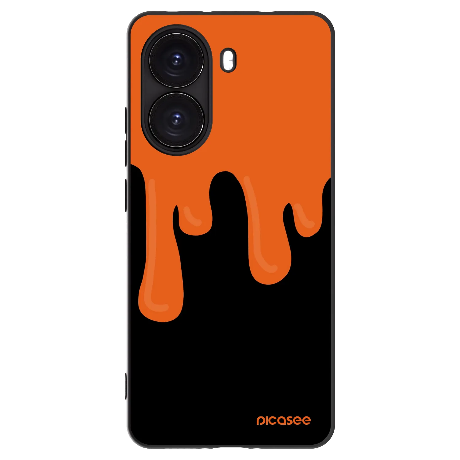 Picasee crna silikonska maskica za Xiaomi Poco X7 Pro 5G - Orange spooky