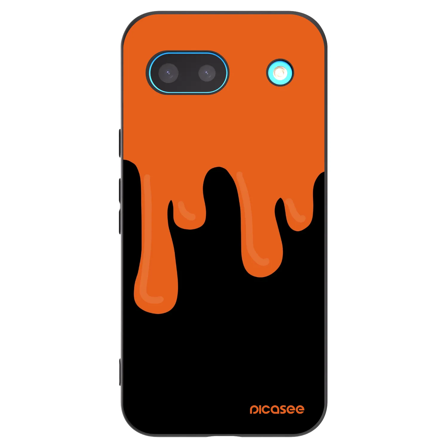 Picasee crna silikonska maskica za Google Pixel 8 - Orange spooky