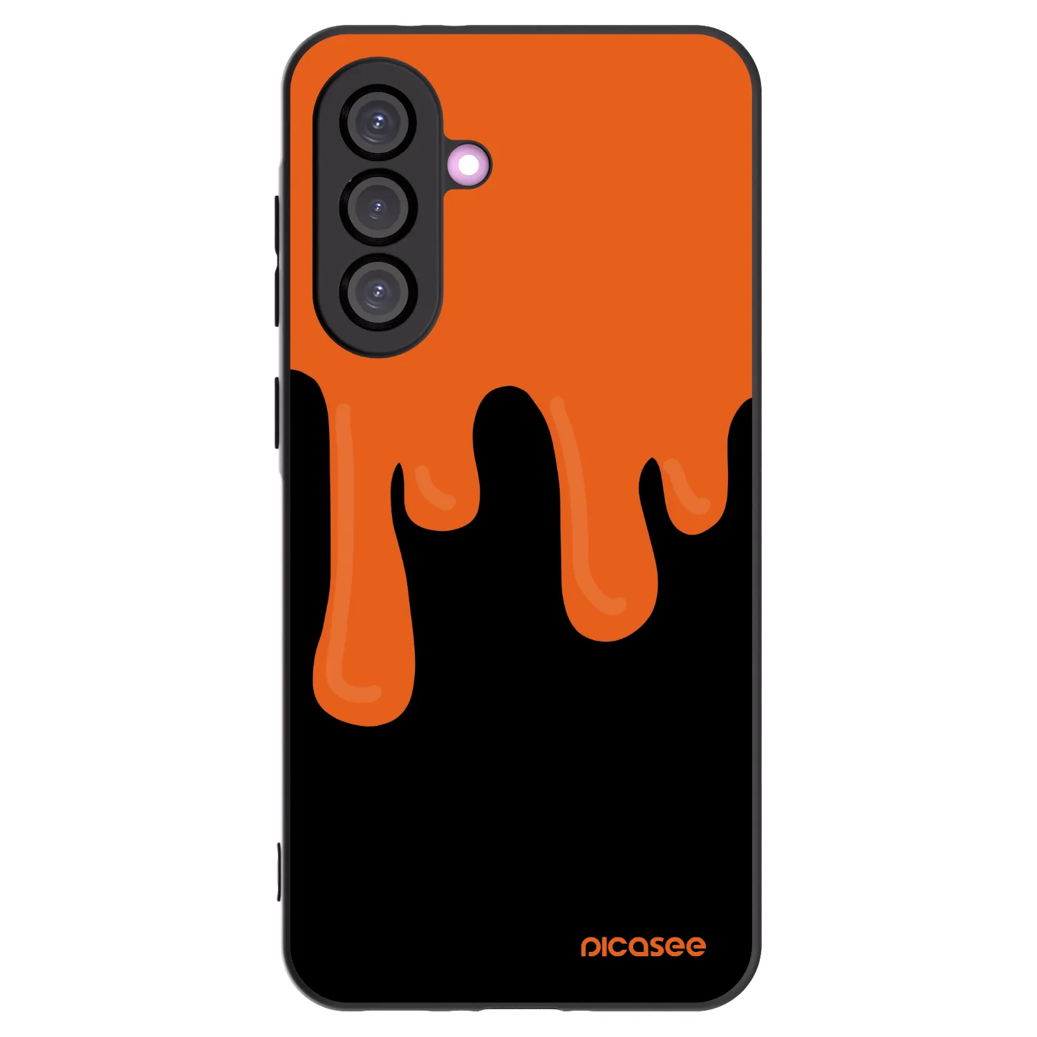 Picasee crna silikonska maskica za Samsung Galaxy A56 5G A566B - Orange spooky