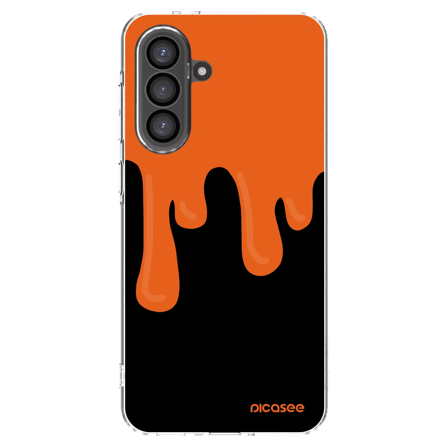 Picasee silikonska prozirna maskica za Samsung Galaxy A36 5G - Orange spooky