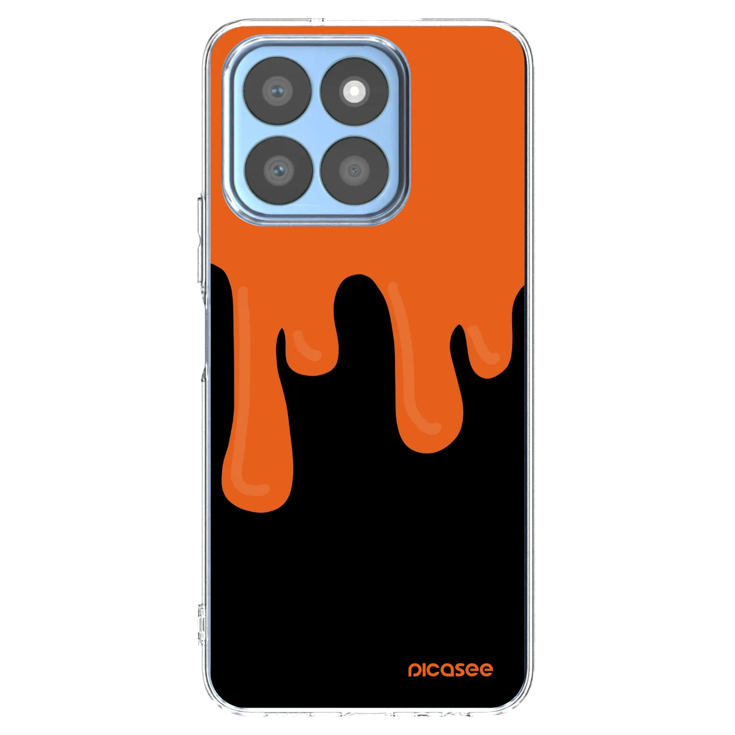Picasee silikonska prozirna maskica za Honor X8c - Orange spooky