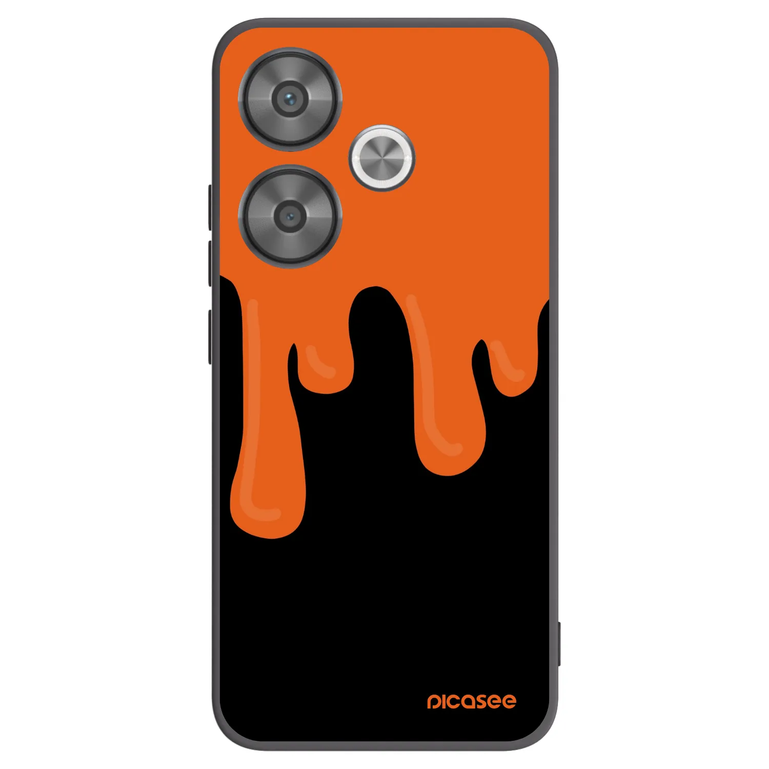 Picasee crna silikonska maskica za Xiaomi Poco F6 - Orange spooky