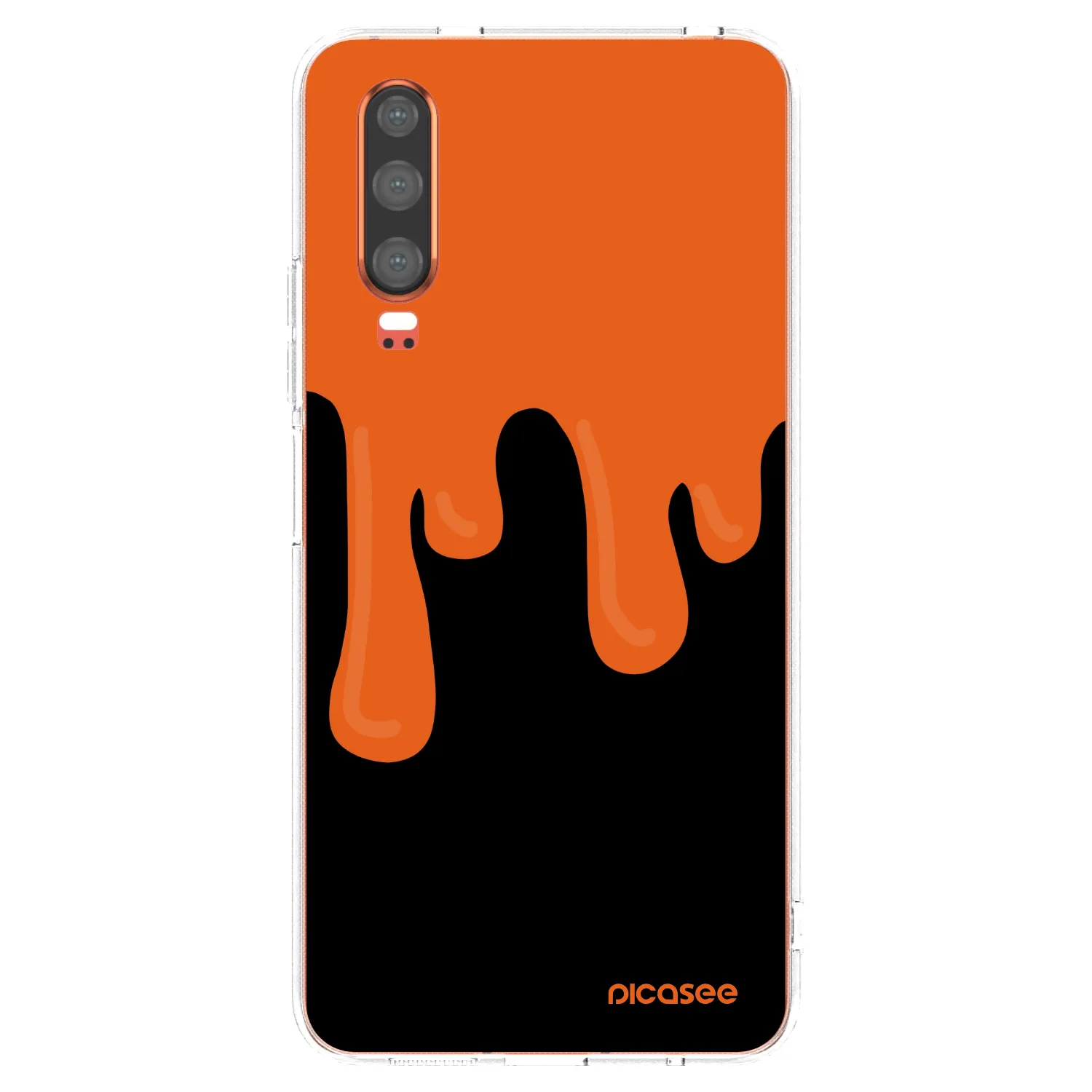 Picasee silikonska prozirna maskica za Huawei P30 - Orange spooky