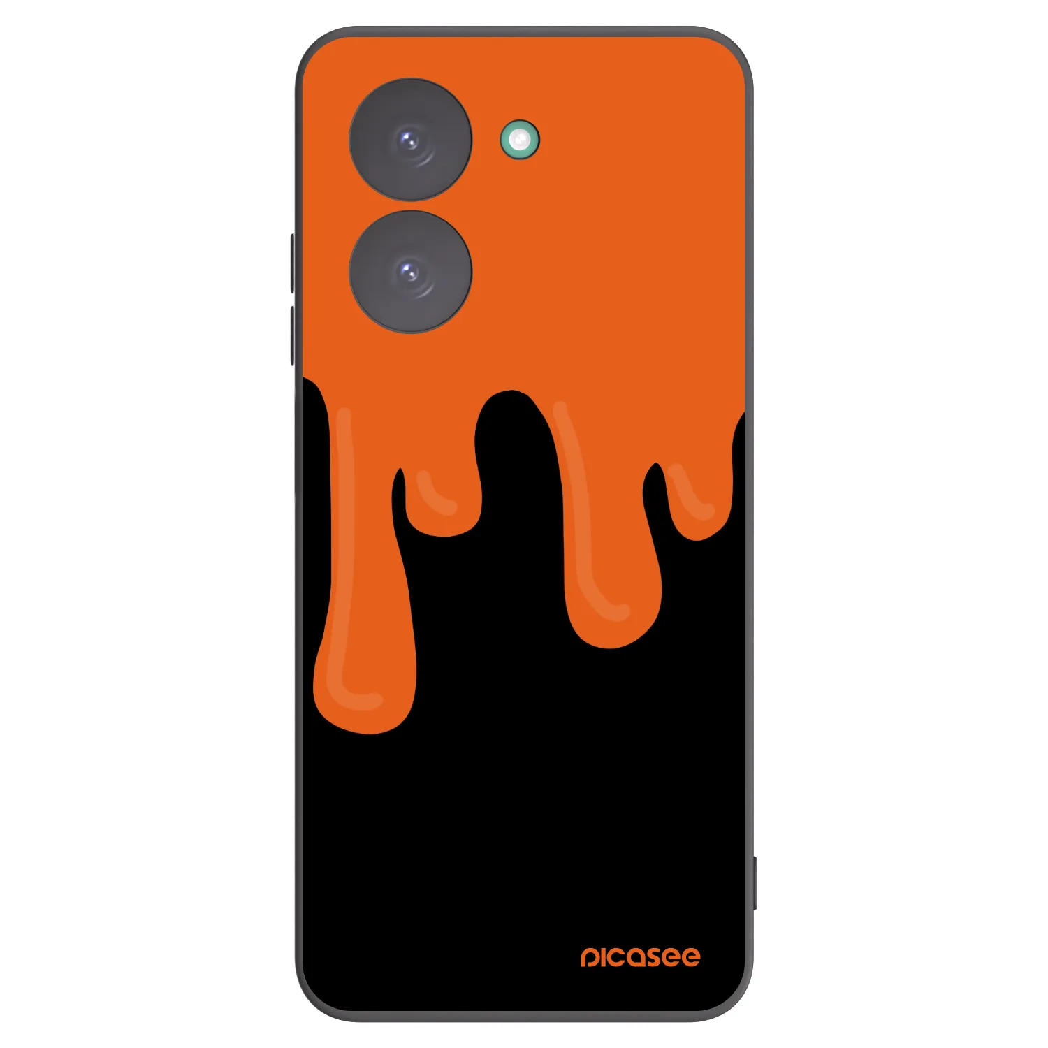 Picasee crna silikonska maskica za Xiaomi Redmi A5 - Orange spooky
