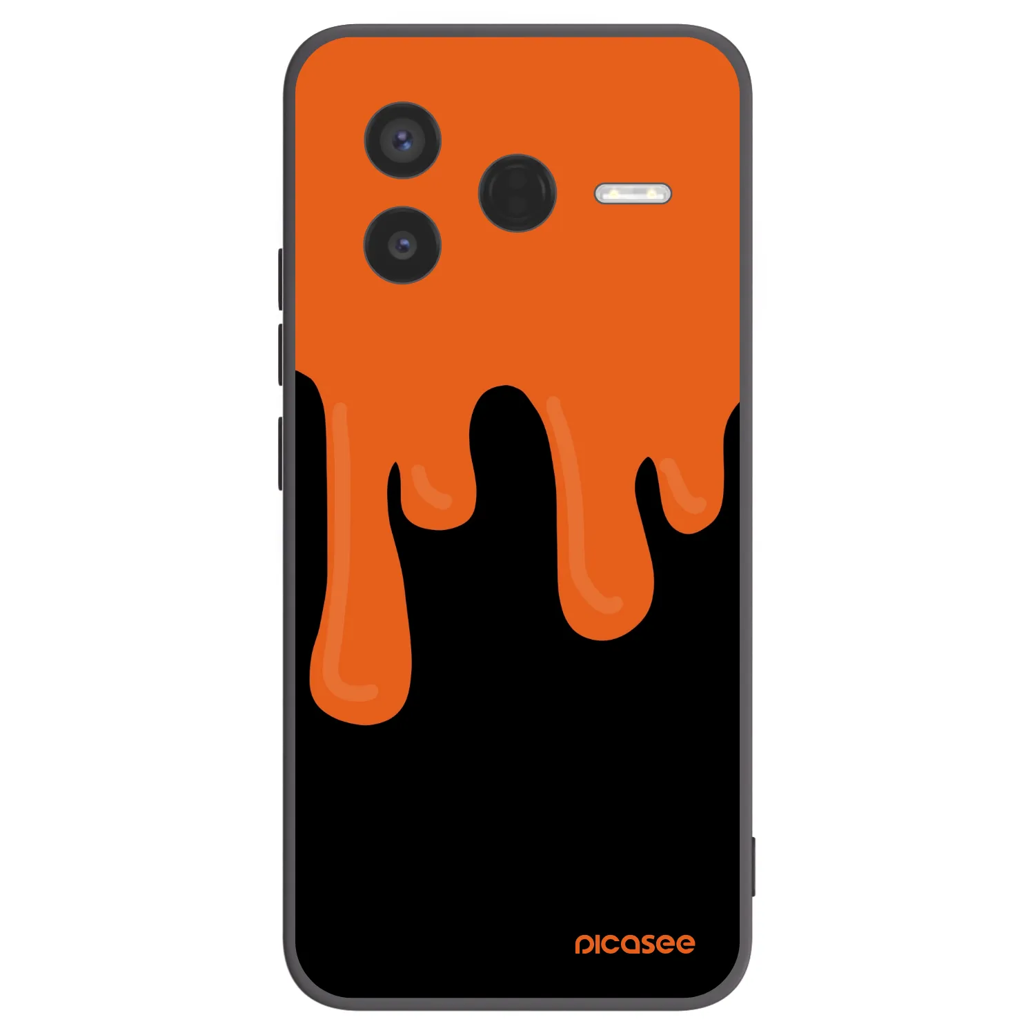 Picasee crna silikonska maskica za Xiaomi Poco F7 Pro 5G - Orange spooky