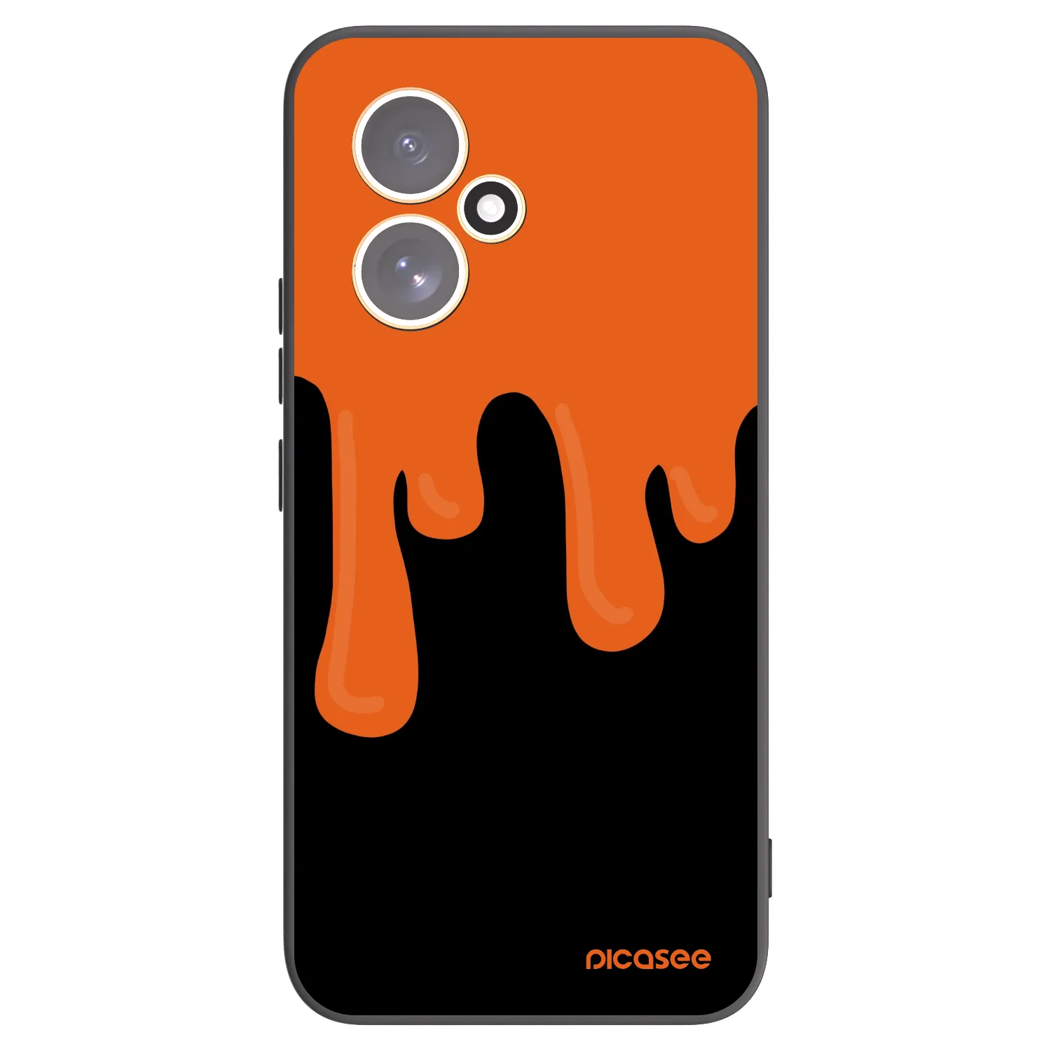 Picasee crna silikonska maskica za Honor 400 5G - Orange spooky