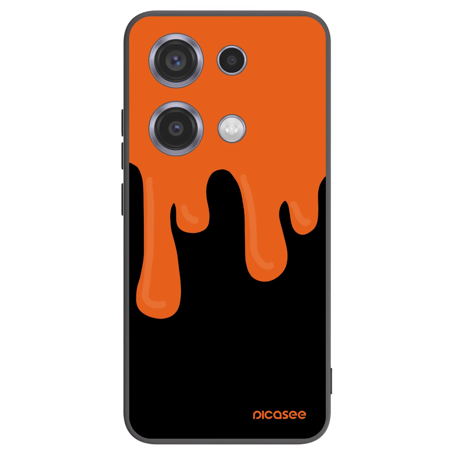 Picasee crna silikonska maskica za Xiaomi Redmi Note 14S - Orange spooky