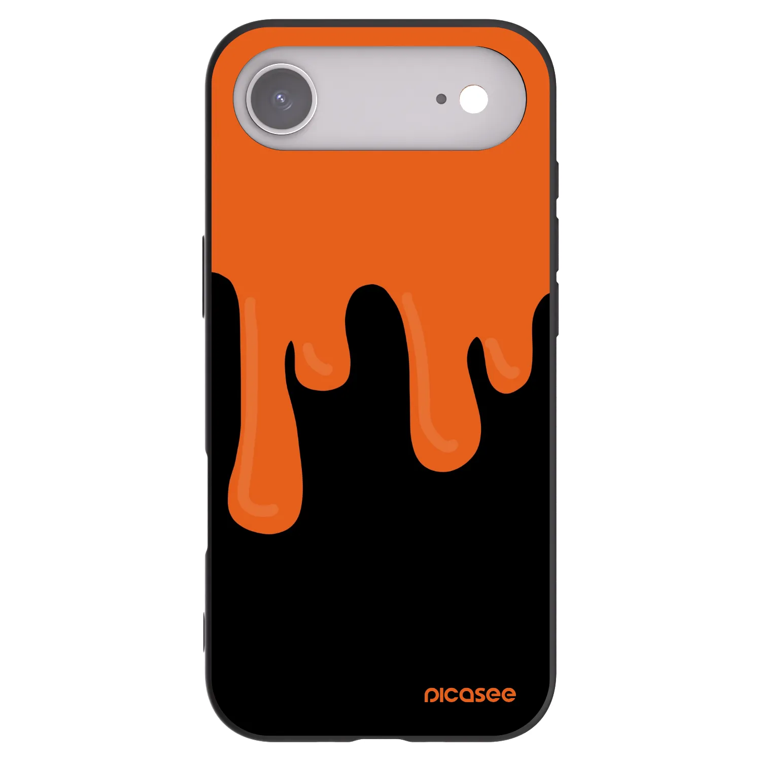 Picasee crna silikonska maskica za Apple iPhone Air - Orange spooky