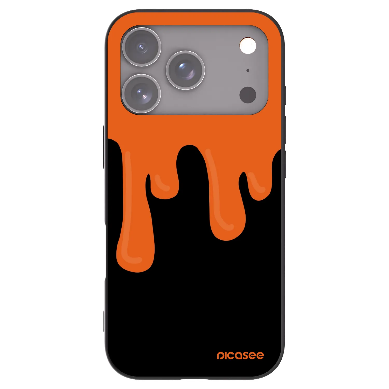 Picasee crna silikonska maskica za Apple iPhone 17 Pro - Orange spooky