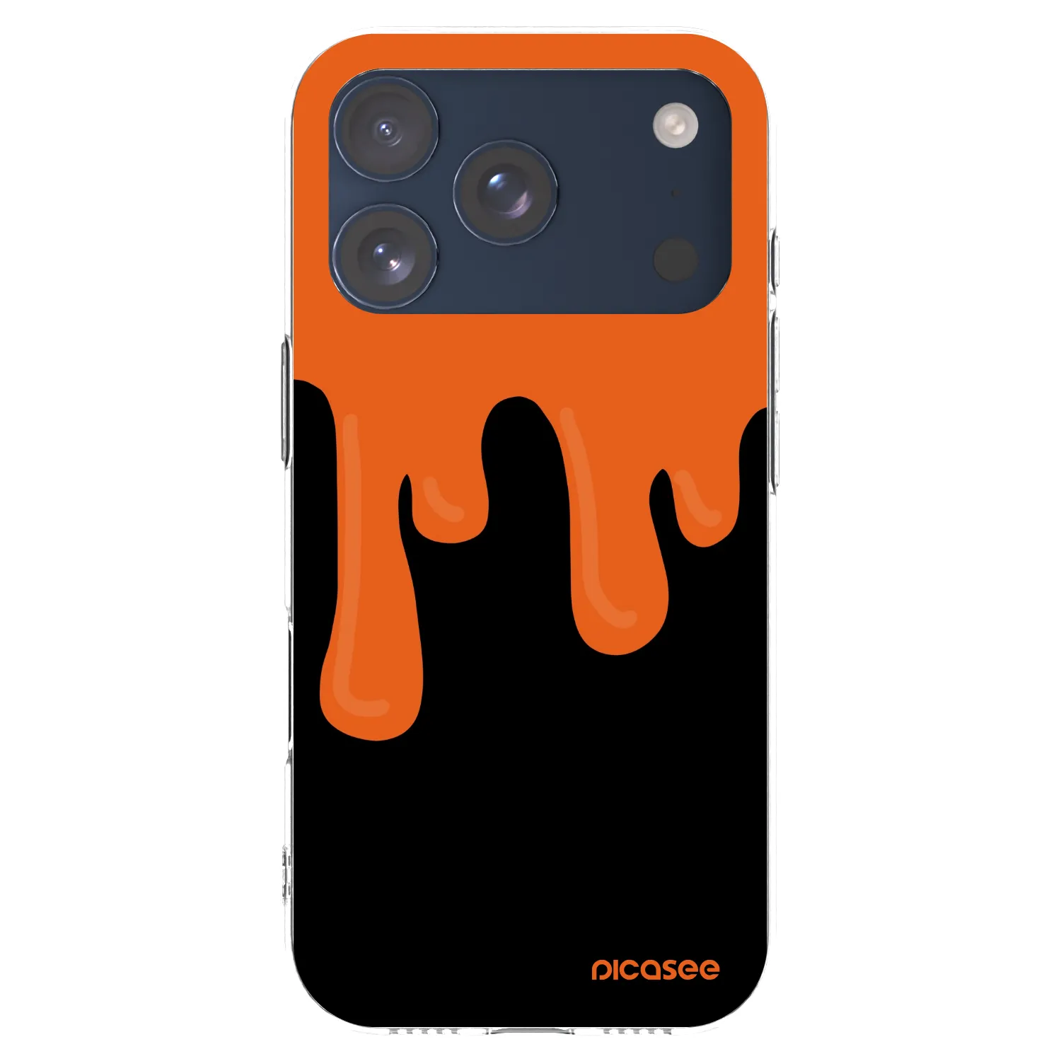 Picasee silikonska prozirna maskica za Apple iPhone 17 Pro - Orange spooky
