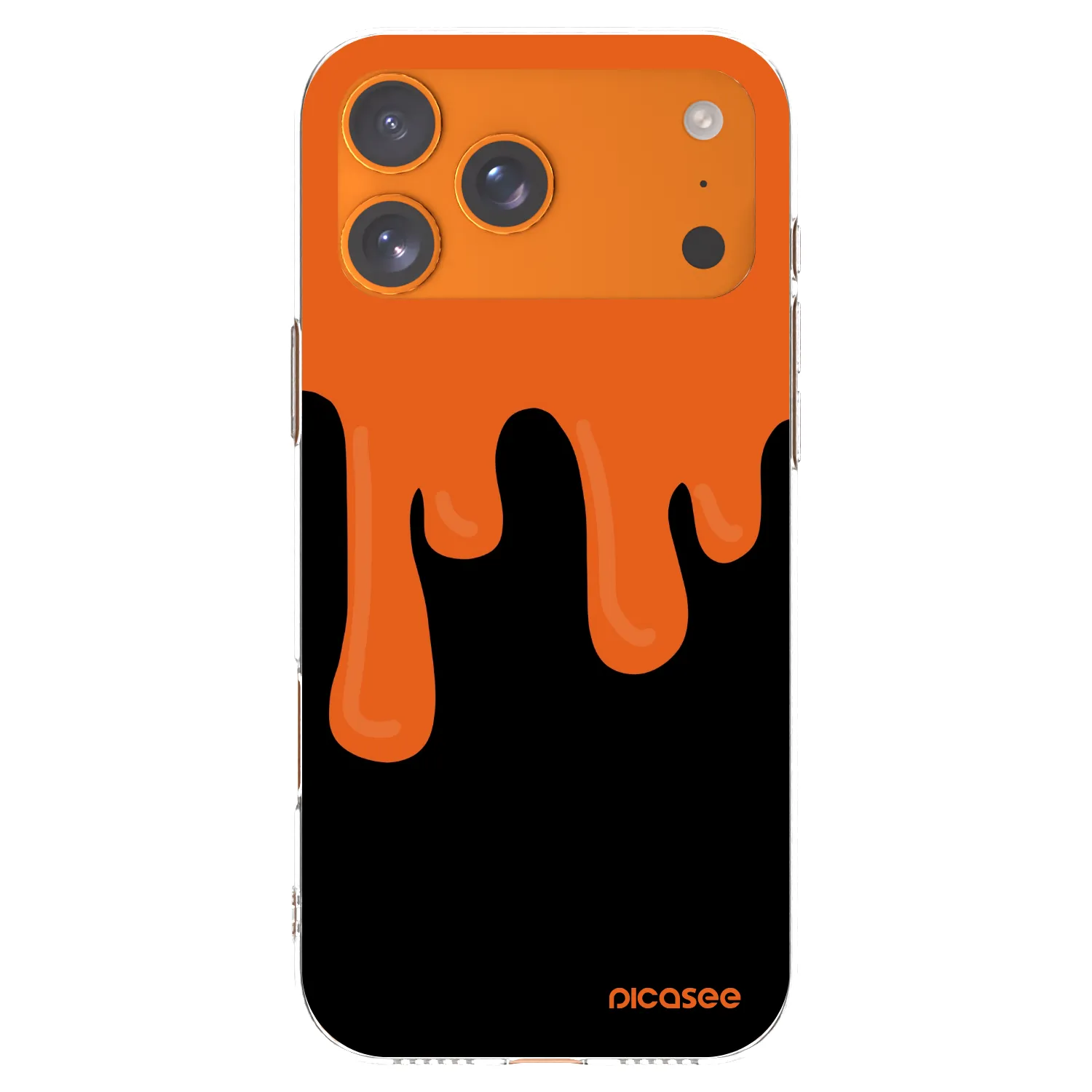 Picasee silikonska prozirna maskica za Apple iPhone 17 Pro Max - Orange spooky