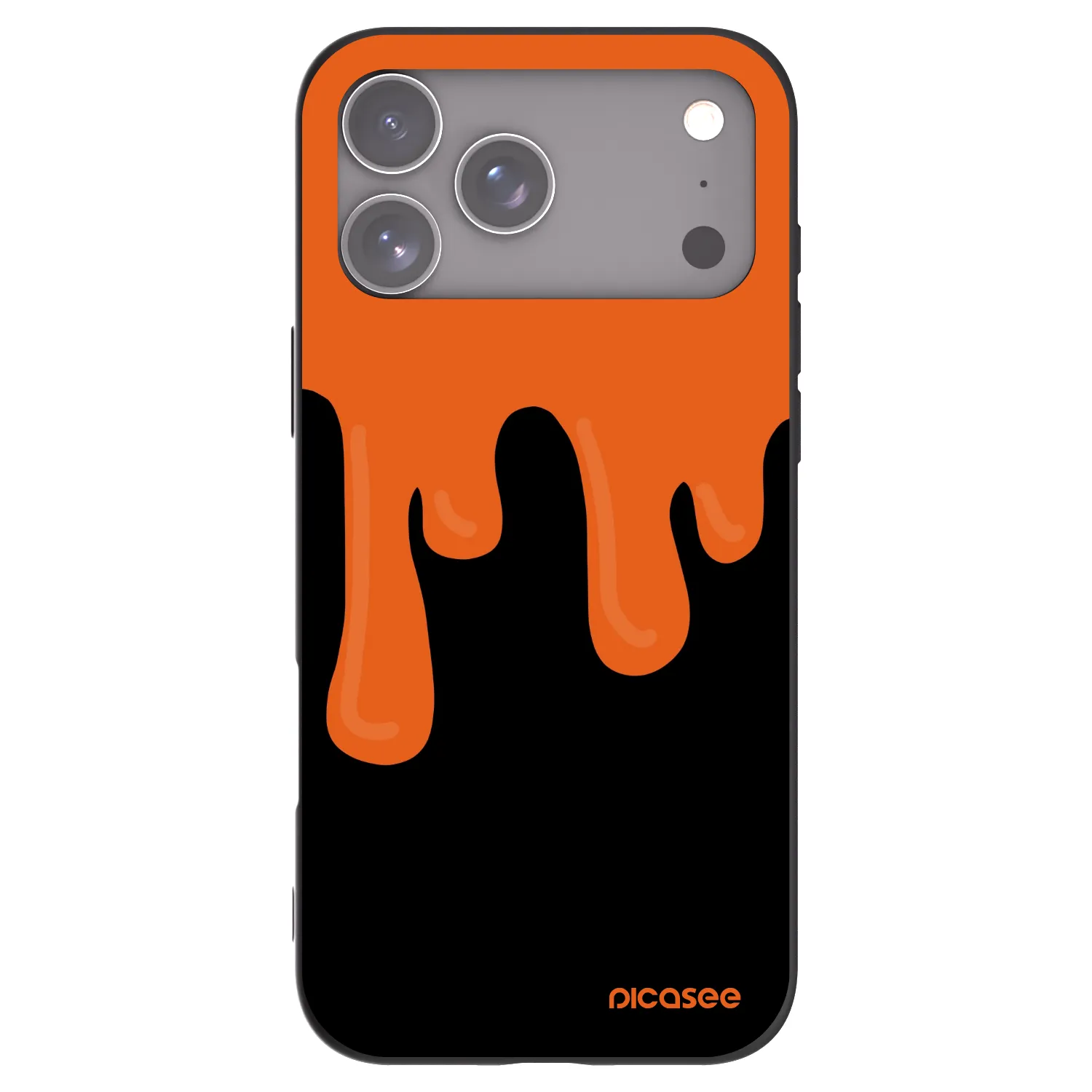 Picasee crna silikonska maskica za Apple iPhone 17 Pro Max - Orange spooky