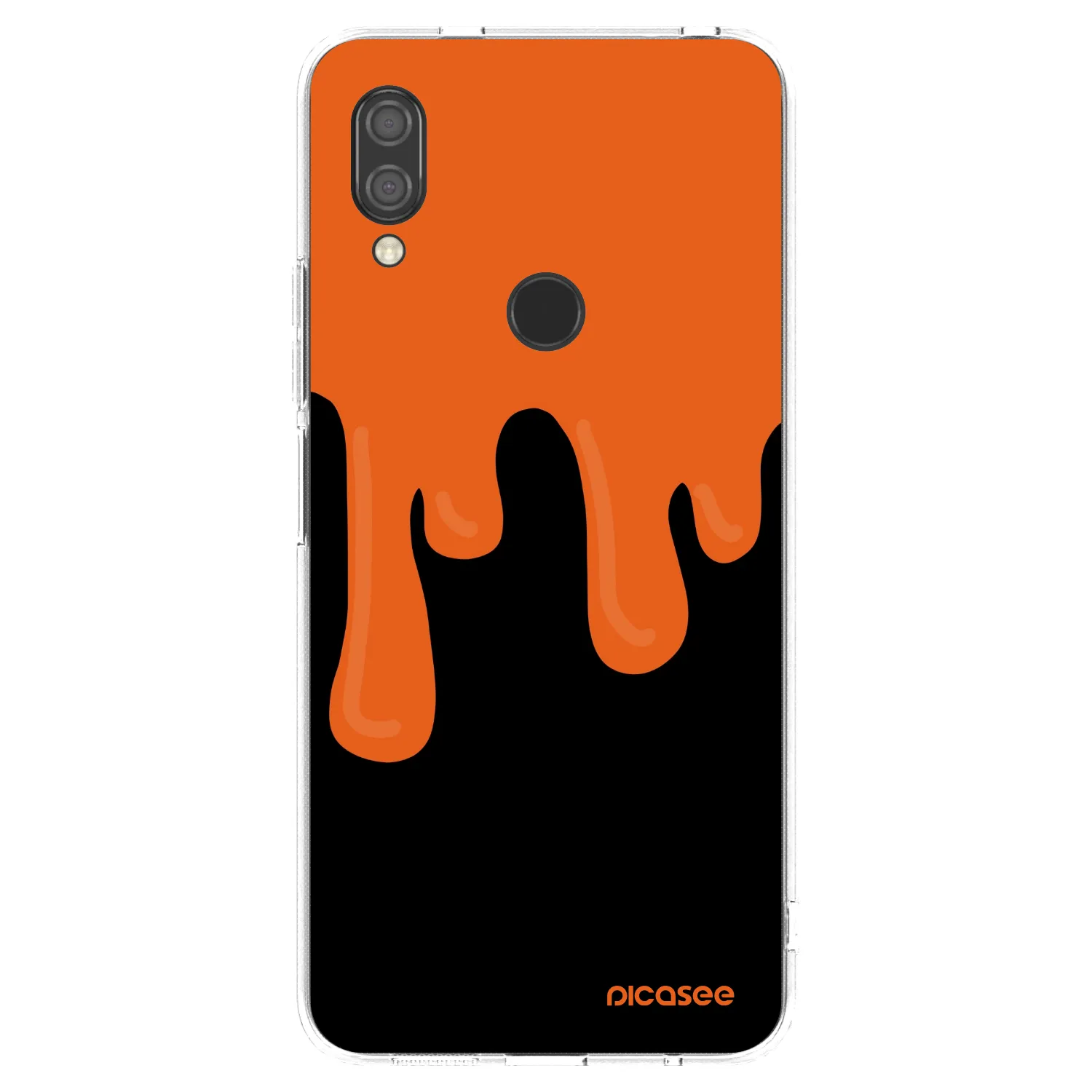Picasee silikonska prozirna maskica za Xiaomi Redmi 7 - Orange spooky