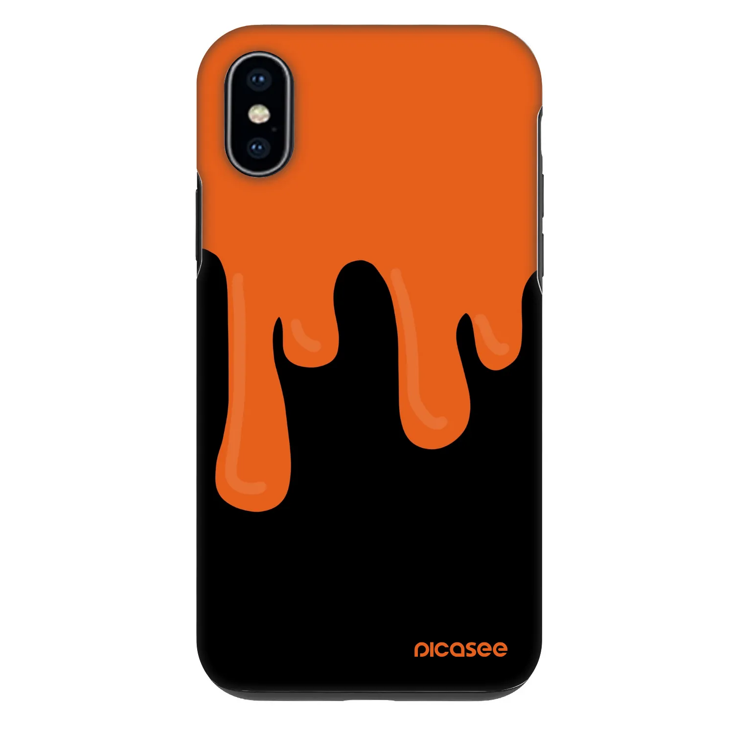 Picasee Fashion Case za Apple iPhone X/XS - Orange spooky