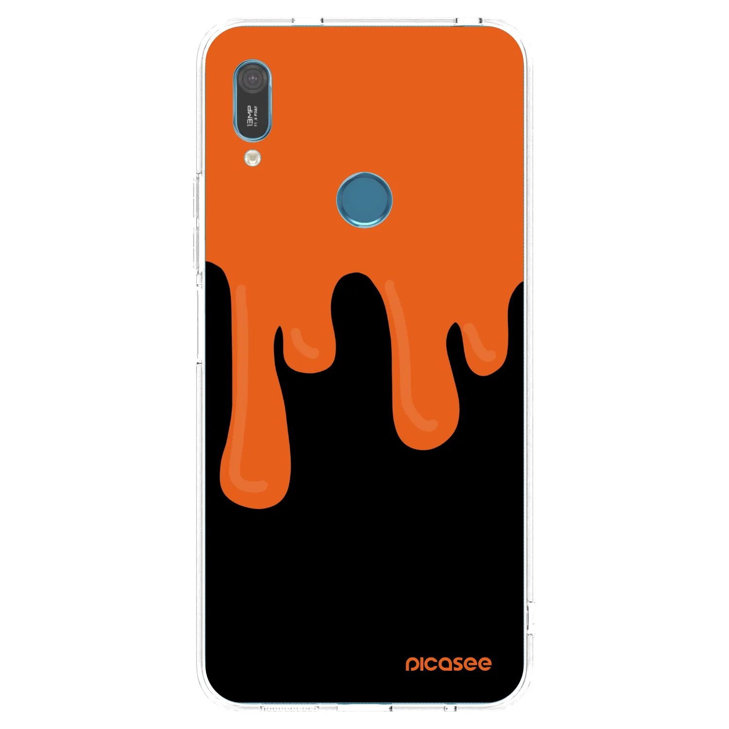 Picasee silikonska prozirna maskica za Huawei Y6 2019 - Orange spooky