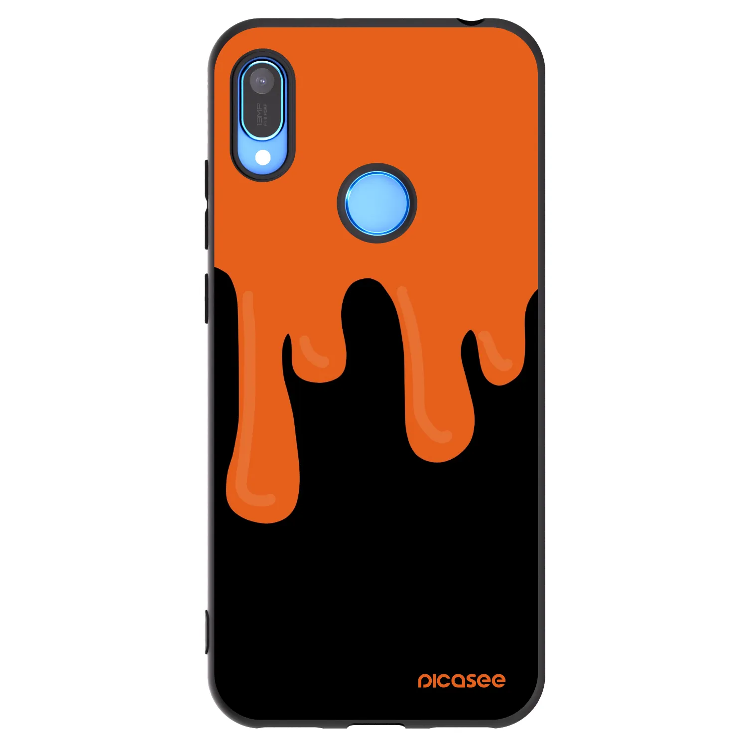 Picasee crna silikonska maskica za Huawei Y6 2019 - Orange spooky