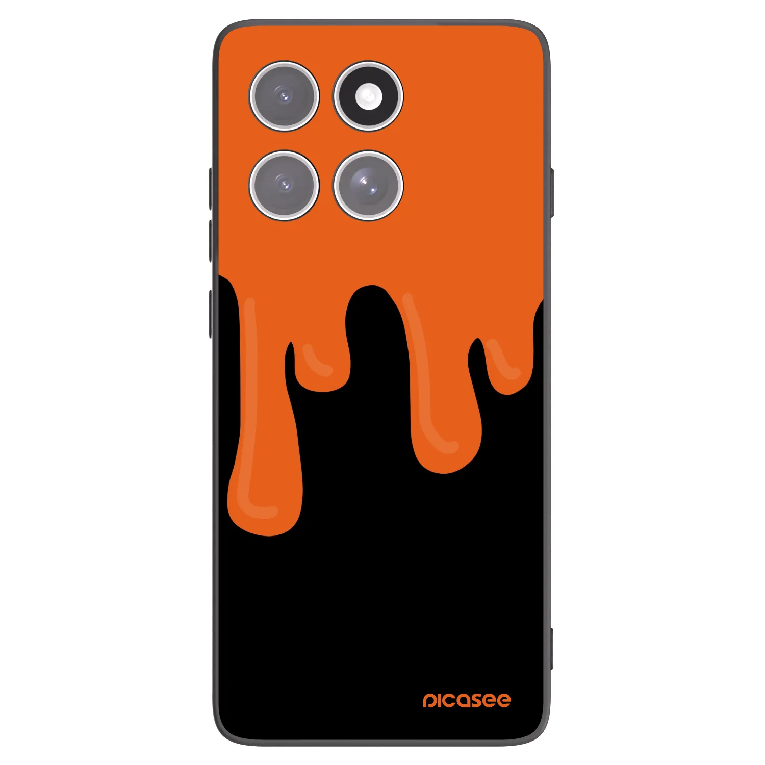 Picasee crna silikonska maskica za Motorola Edge 60 Pro - Orange spooky