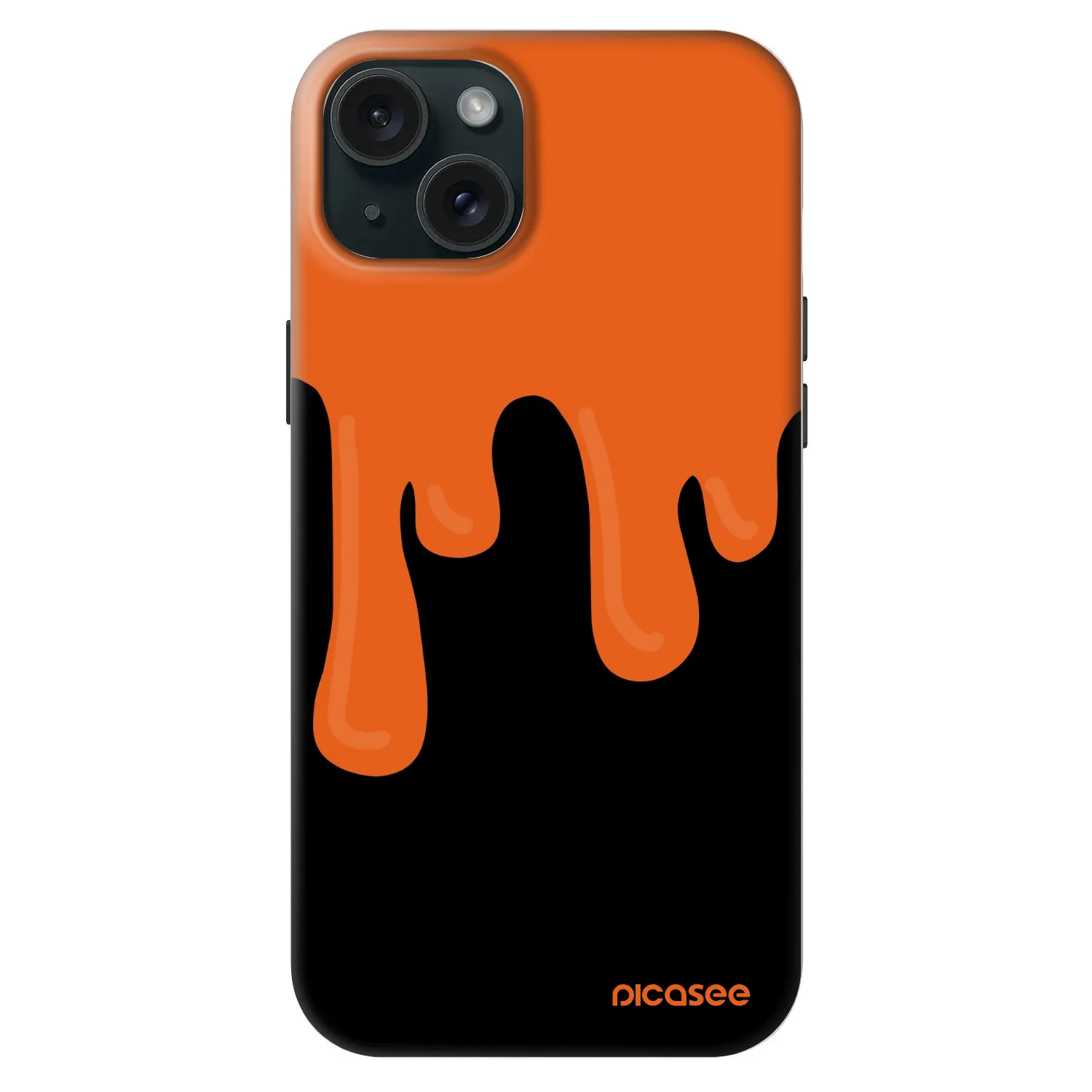 Picasee Fashion Case MagSafe za Apple iPhone 15 Plus - Orange spooky
