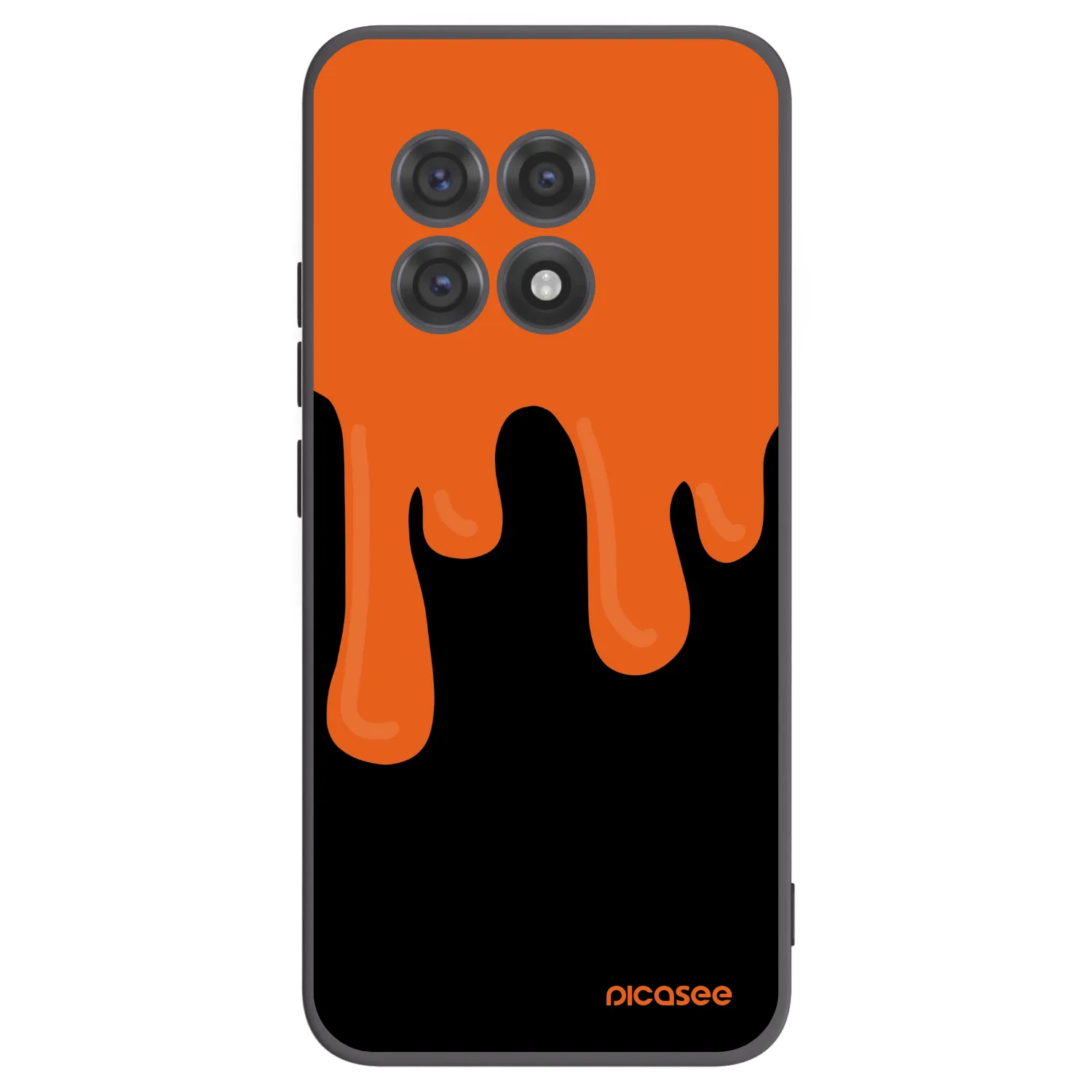 Picasee crna silikonska maskica za OnePlus 13R 5G - Orange spooky