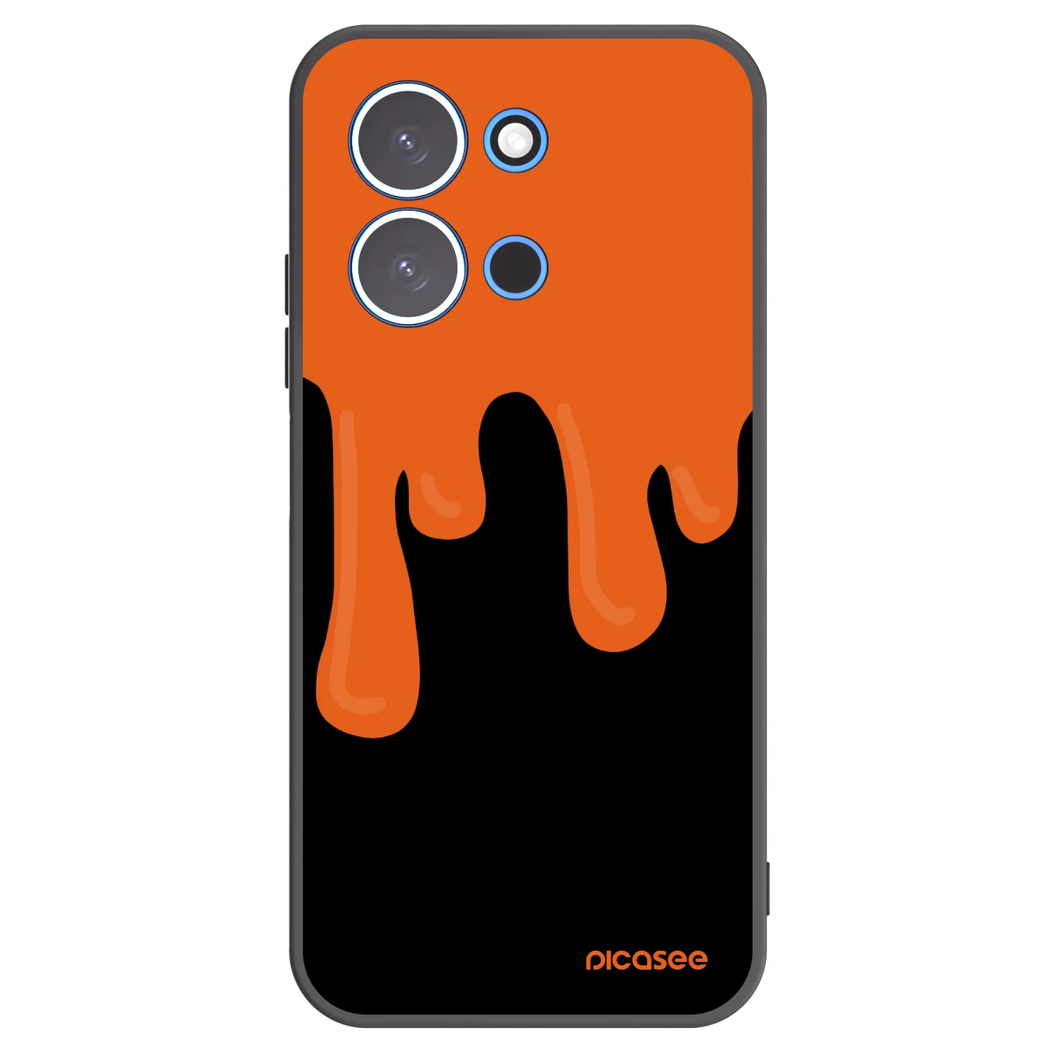 Picasee crna silikonska maskica za Xiaomi Redmi 15C 4G - Orange spooky