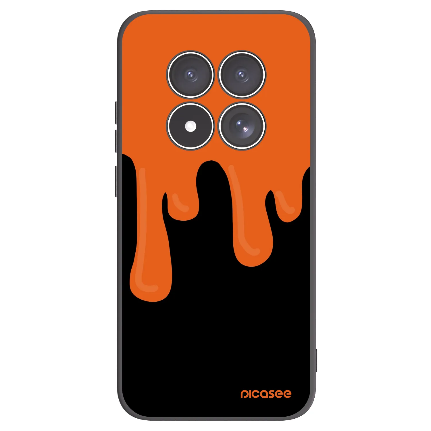 Picasee crna silikonska maskica za Xiaomi Redmi Note 15 Pro 4G - Orange spooky