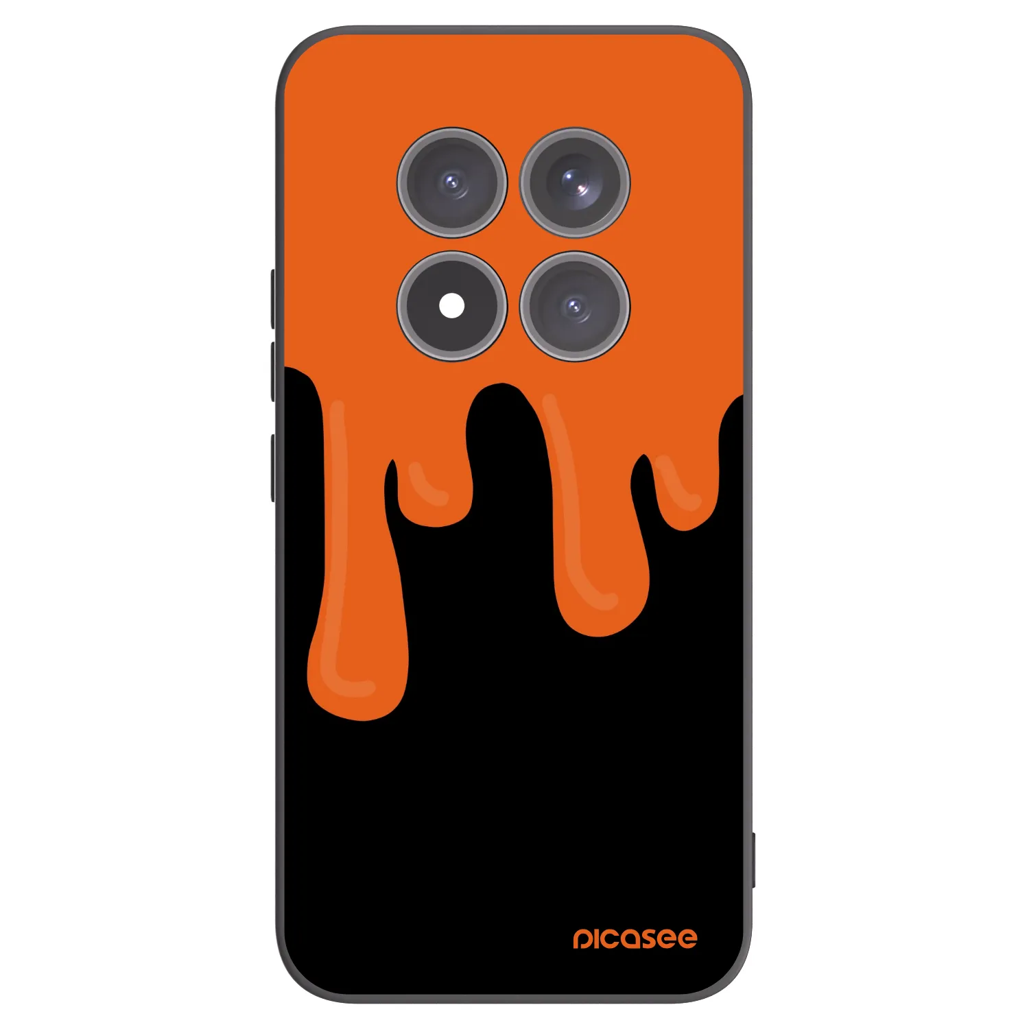 Picasee crna silikonska maskica za Xiaomi Redmi Note 15 Pro+ - Orange spooky