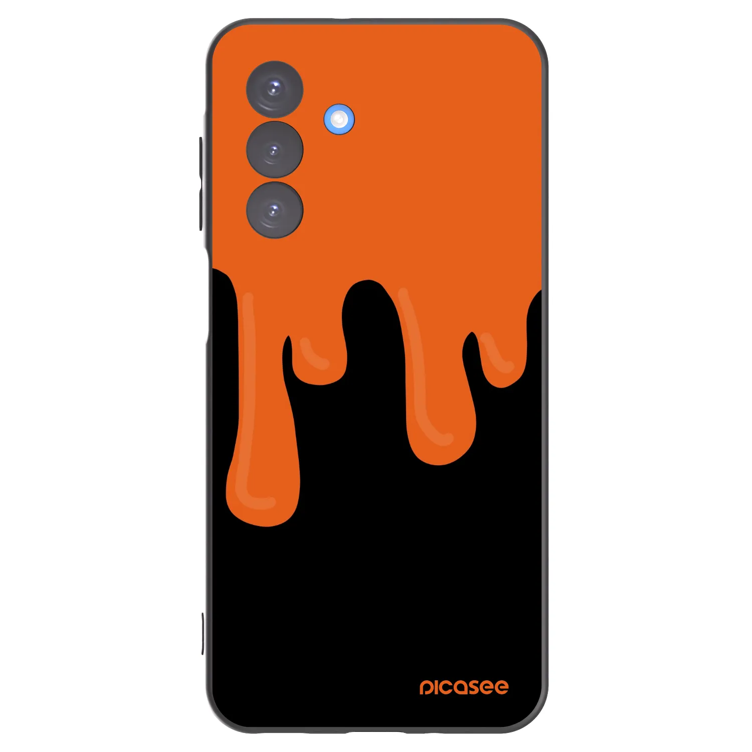Picasee crna silikonska maskica za Samsung Galaxy A17 5G - Orange spooky