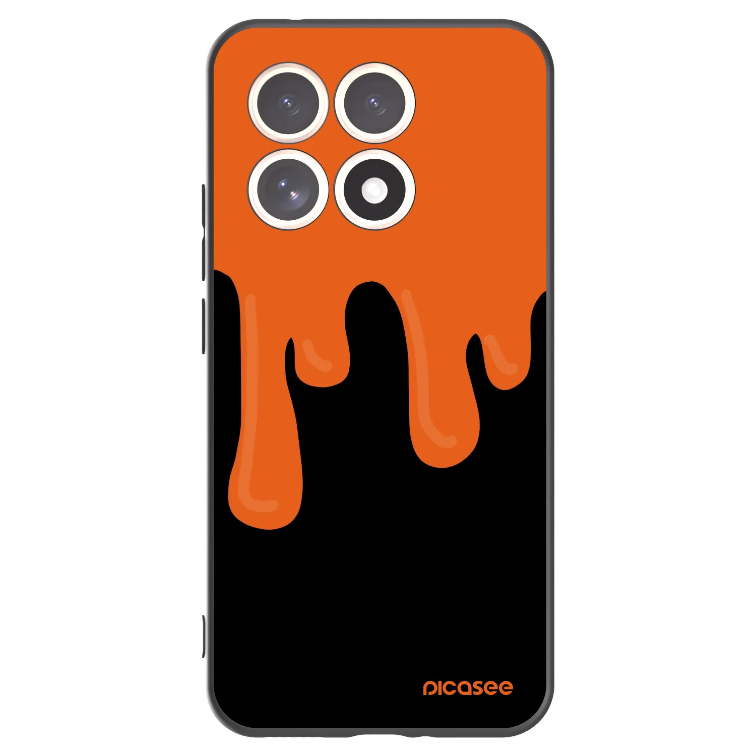 Picasee crna silikonska maskica za Xiaomi 15T - Orange spooky