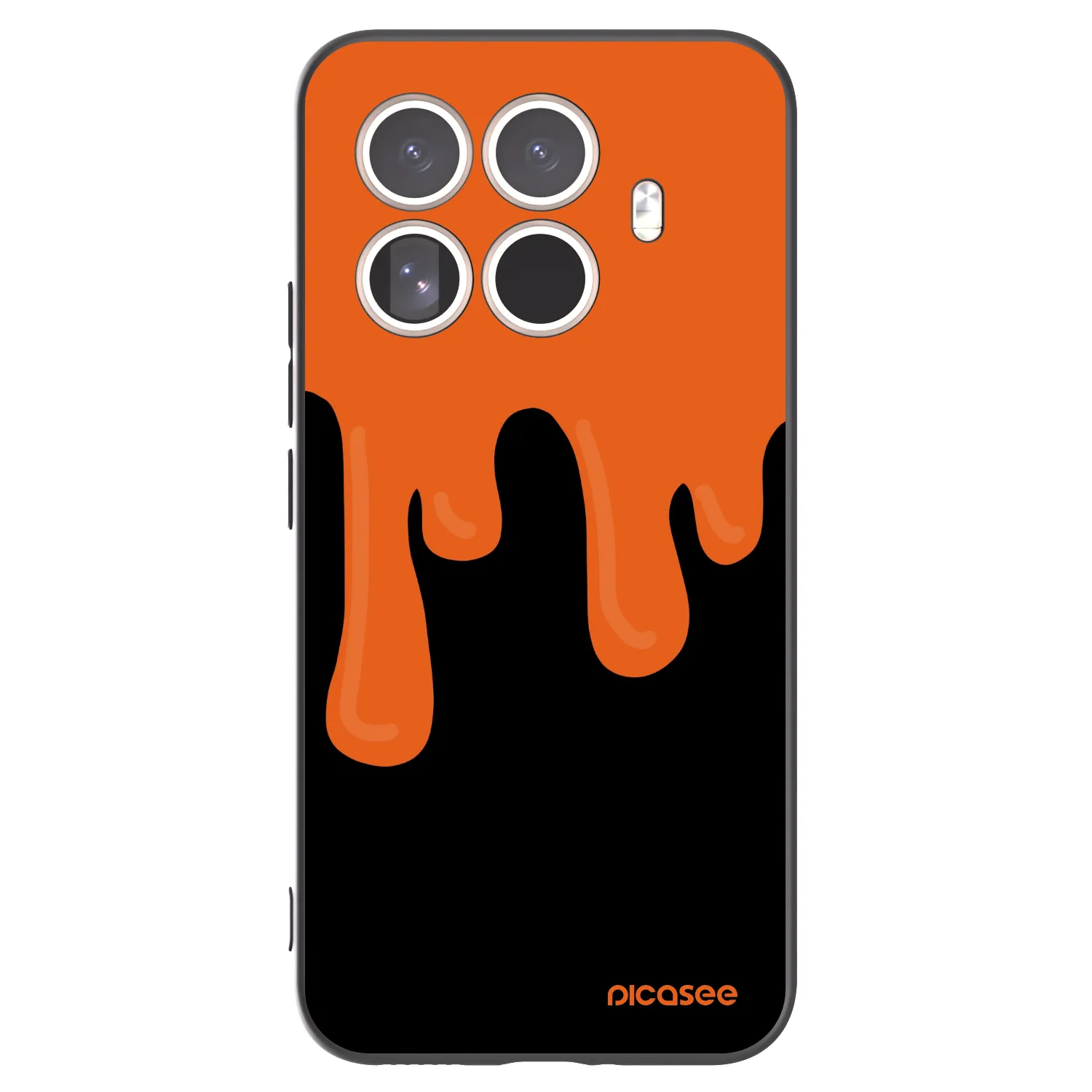 Picasee crna silikonska maskica za Xiaomi 15T Pro - Orange spooky