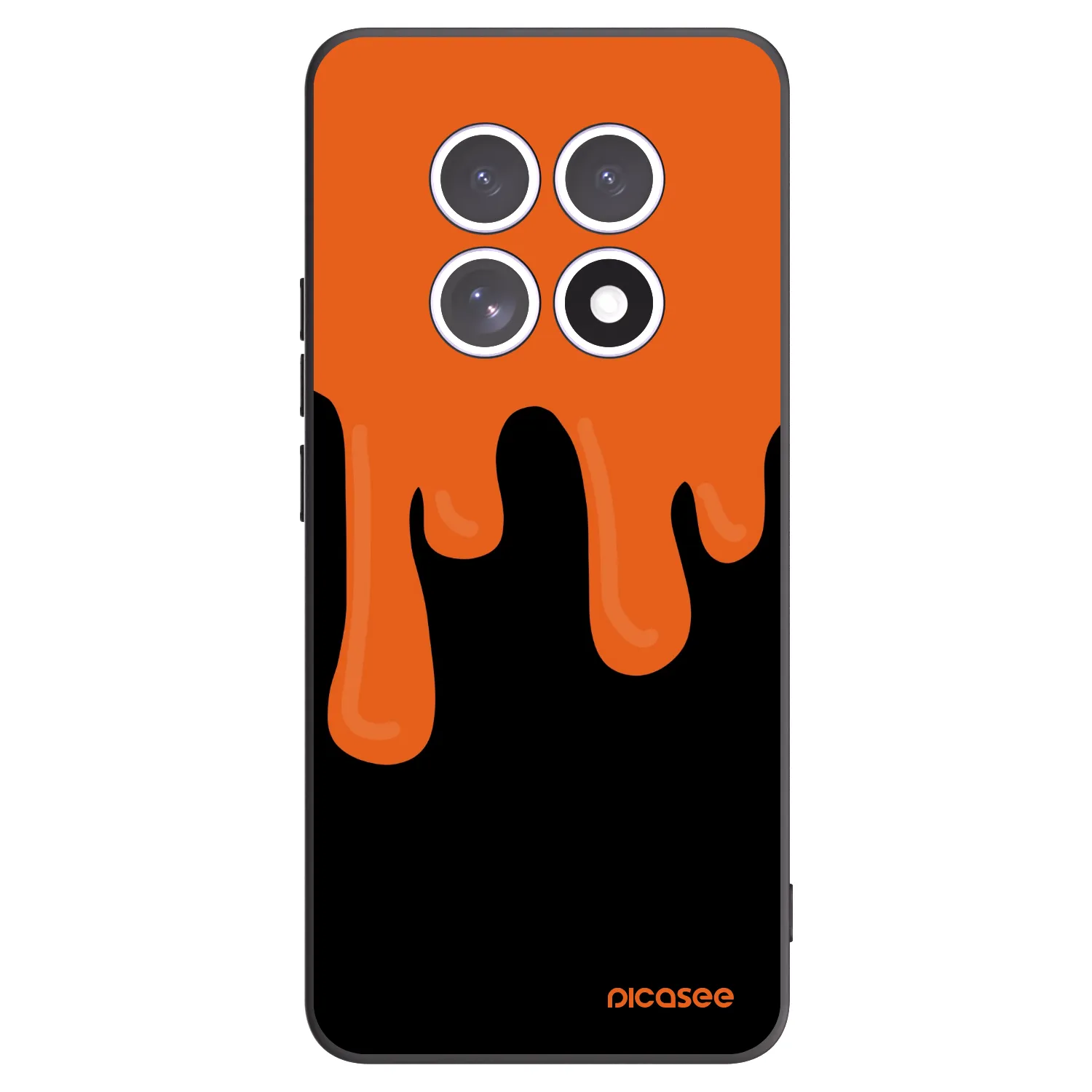 Picasee crna silikonska maskica za Xiaomi Redmi Note 15 4G - Orange spooky