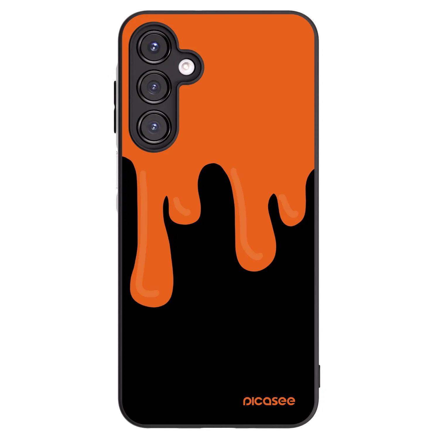 Picasee crna silikonska maskica za Samsung Galaxy A16 4G - Orange spooky