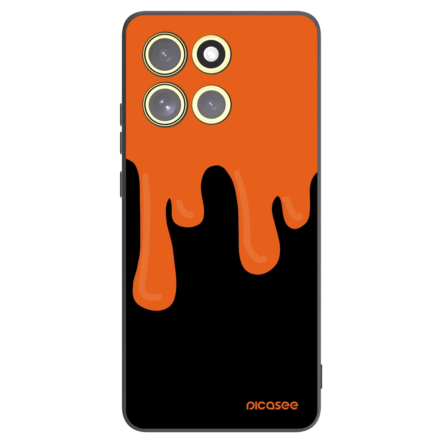 Picasee crna silikonska maskica za Motorola Moto G86 Power 5G - Orange spooky