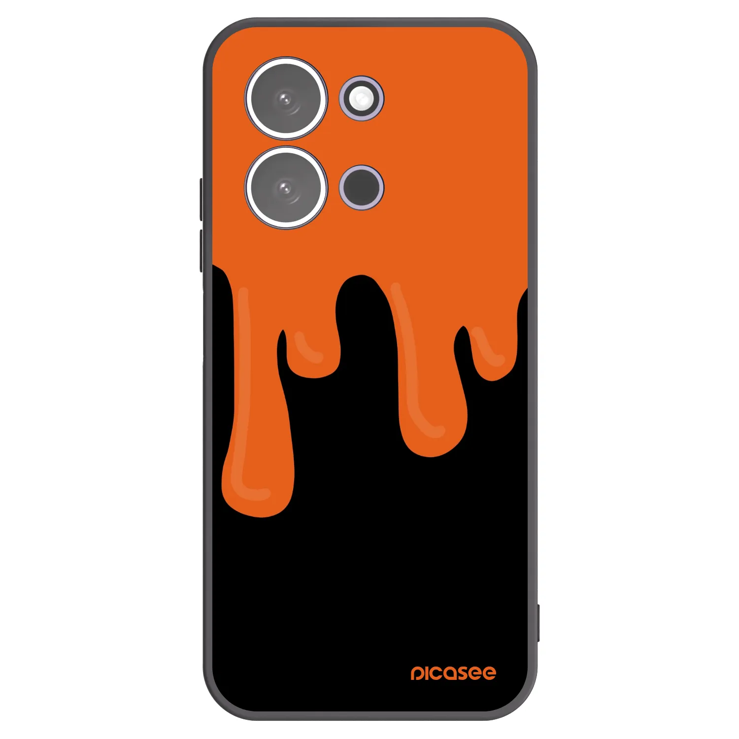 Picasee crna silikonska maskica za Xiaomi Redmi 15C 5G - Orange spooky