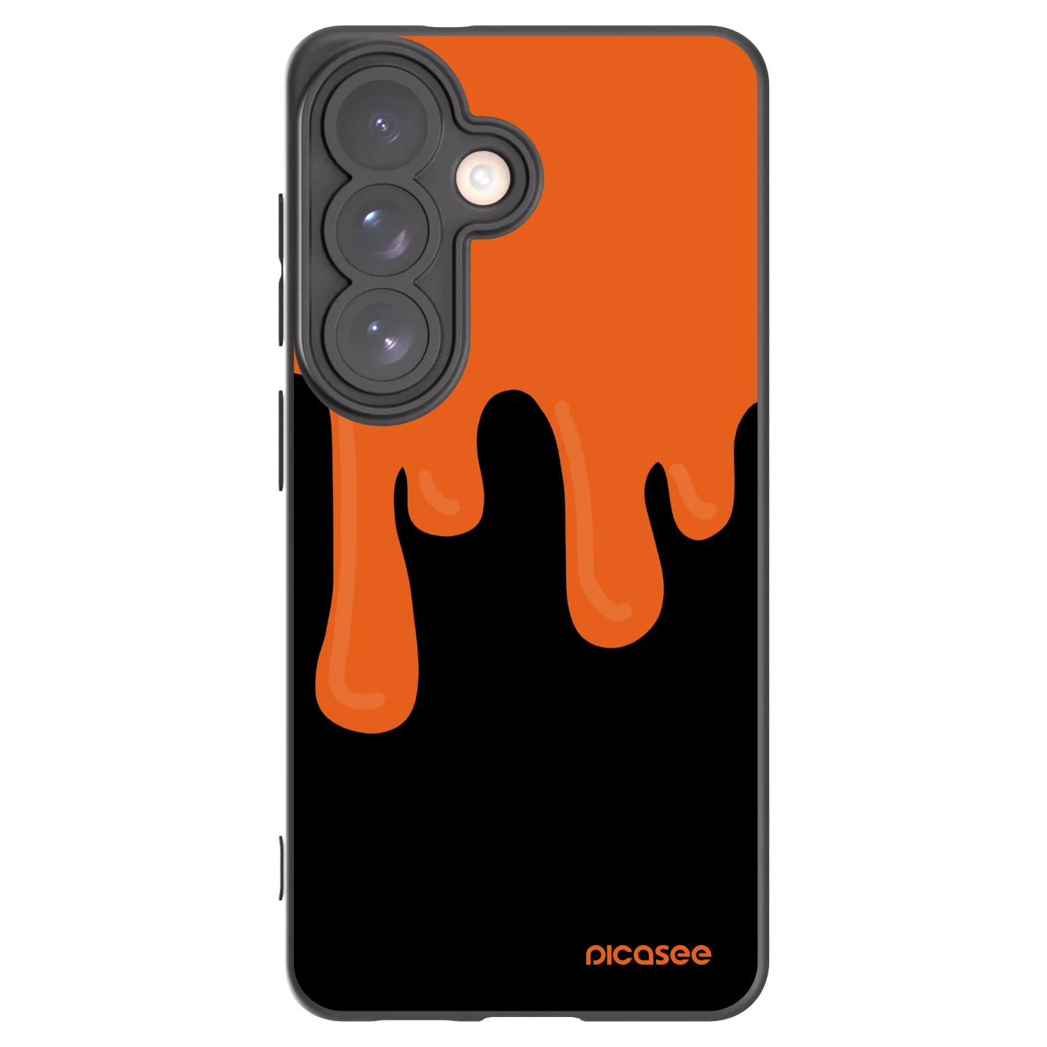 Picasee crna silikonska maskica za Samsung Galaxy S26 - Orange spooky