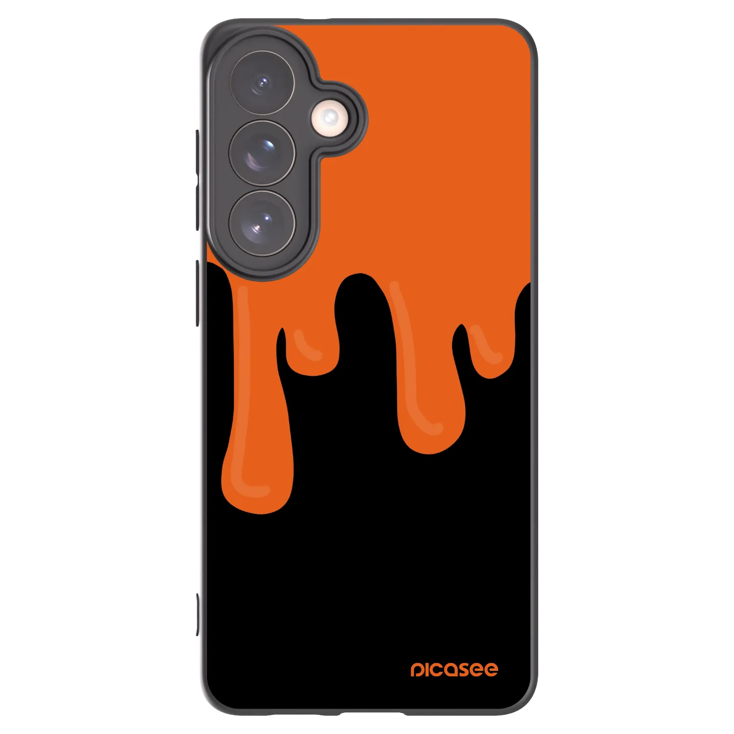 Picasee crna silikonska maskica za Samsung Galaxy S26+ - Orange spooky