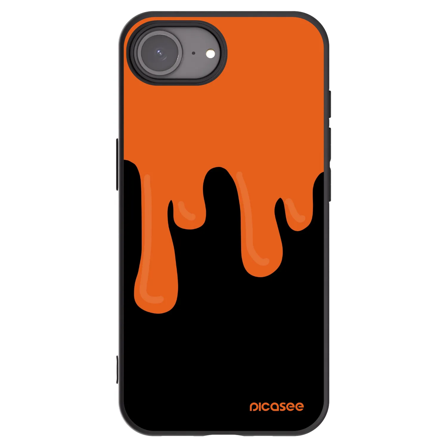 Picasee crna silikonska maskica za Apple iPhone 17e - Orange spooky