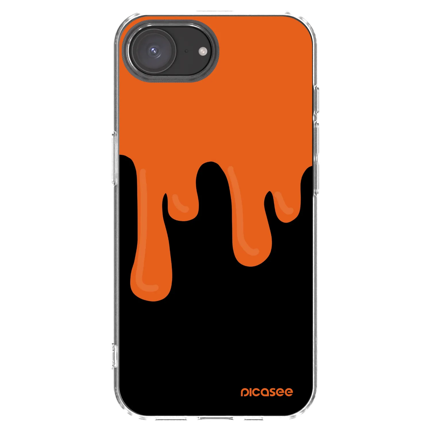 Picasee silikonska prozirna maskica za Apple iPhone 17e - Orange spooky