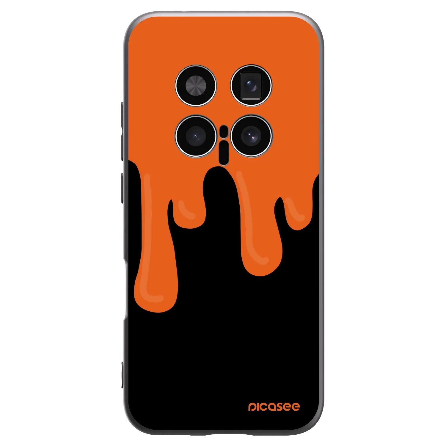 Picasee crna silikonska maskica za Honor Magic8 Pro 5G - Orange spooky