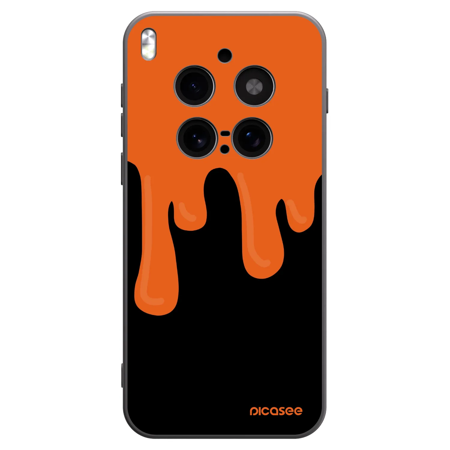 Picasee crna silikonska maskica za Vivo X300 Pro - Orange spooky