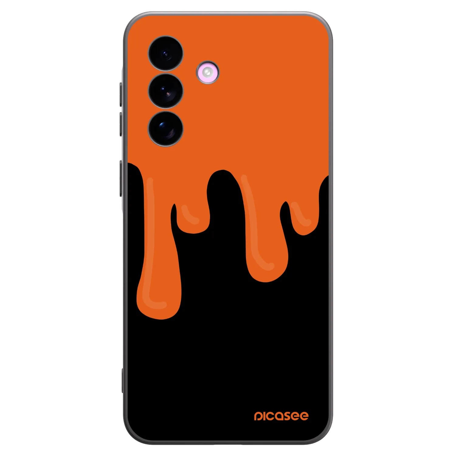 Picasee crna silikonska maskica za Samsung Galaxy A57 5G - Orange spooky