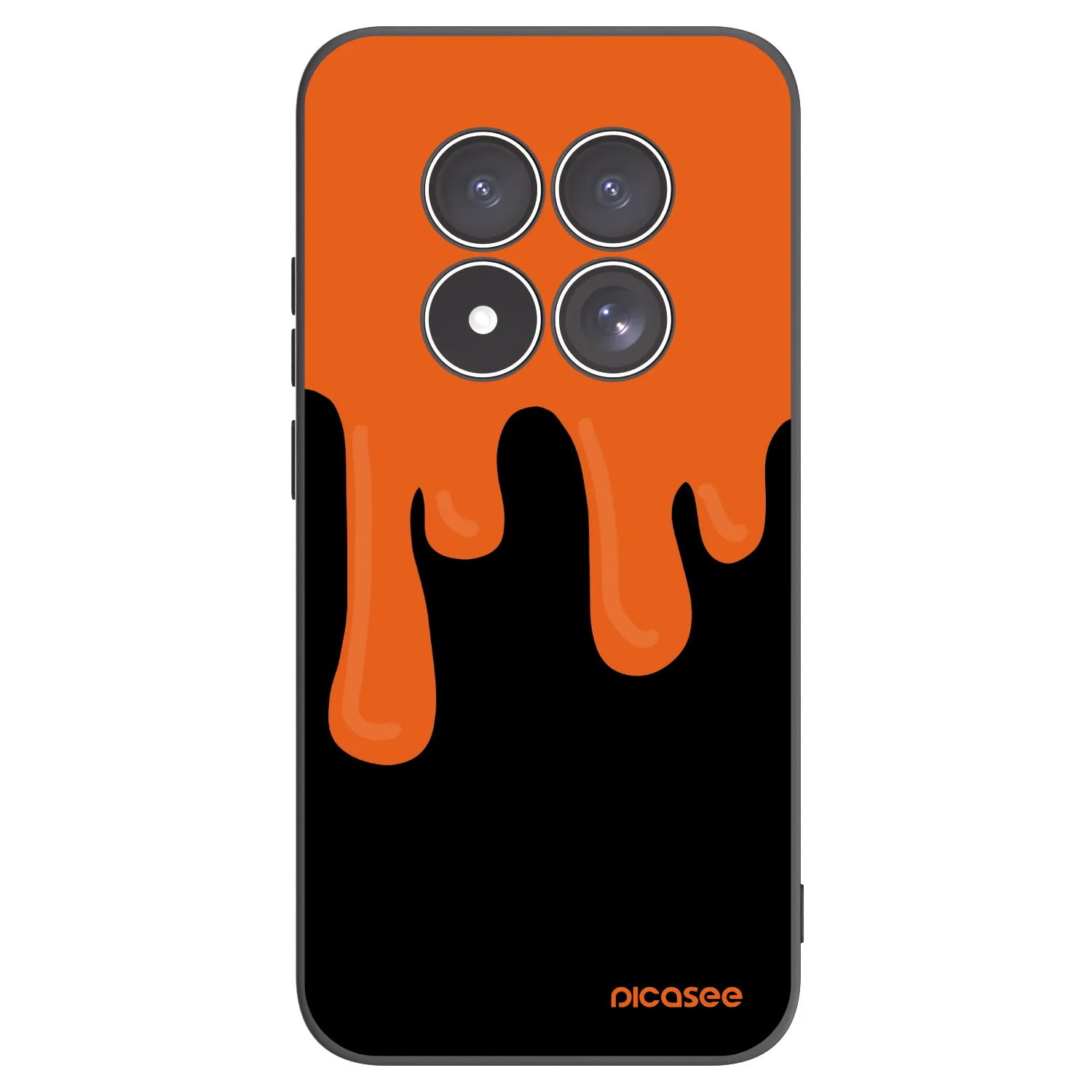 Picasee crna silikonska maskica za Xiaomi Redmi Note 15 Pro 5G - Orange spooky